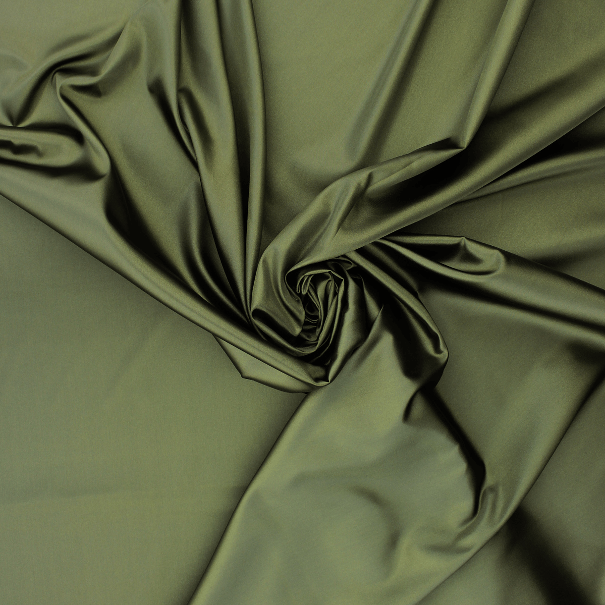 Cetim Poliester Verde Kaki Cetim Poliéster Tecido para Vestuário