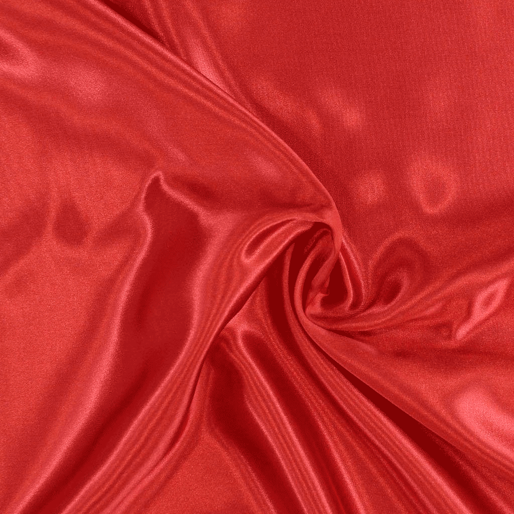 Cetim Poliester Vermelho Cetim Poliéster Tecido para Vestuário