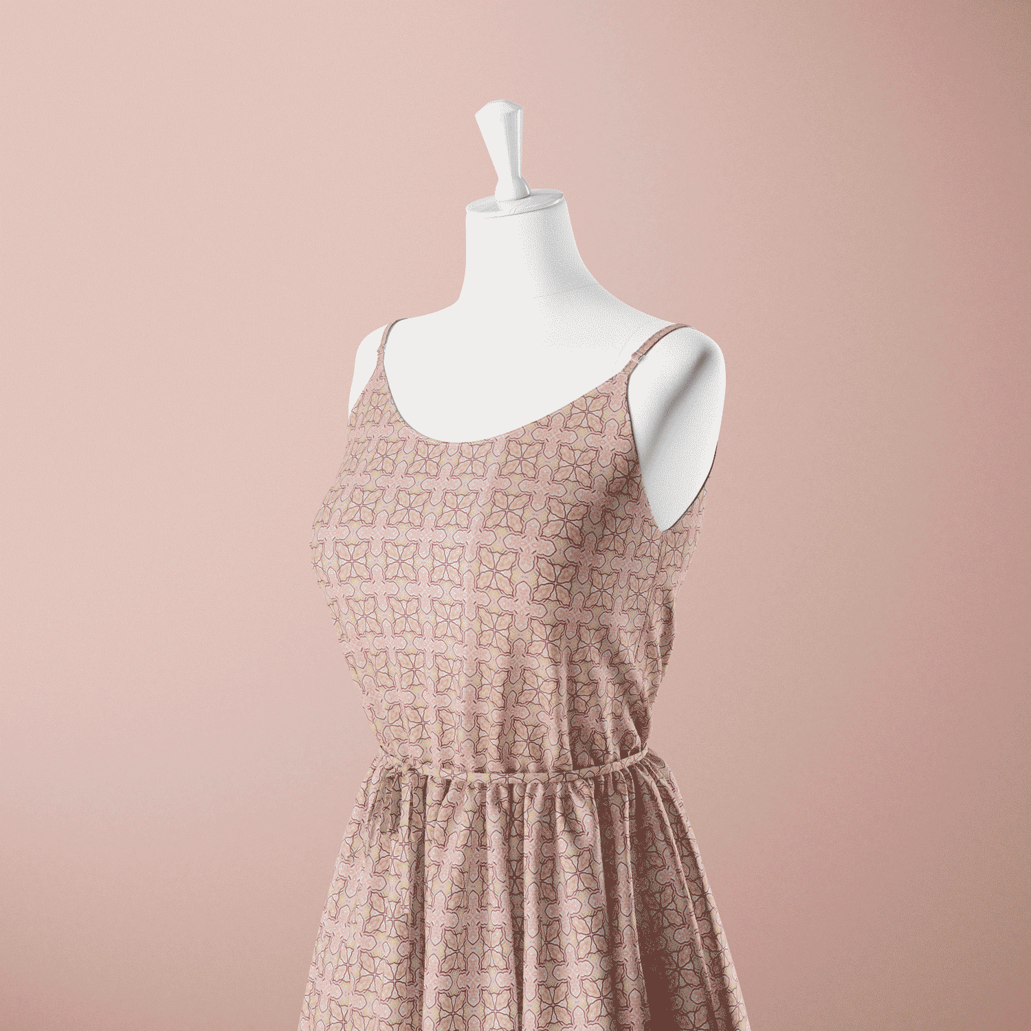 Estampado Viscose Cornucópia - rosa & amarelo Viscoses Estampadas Tecido para Vestuário