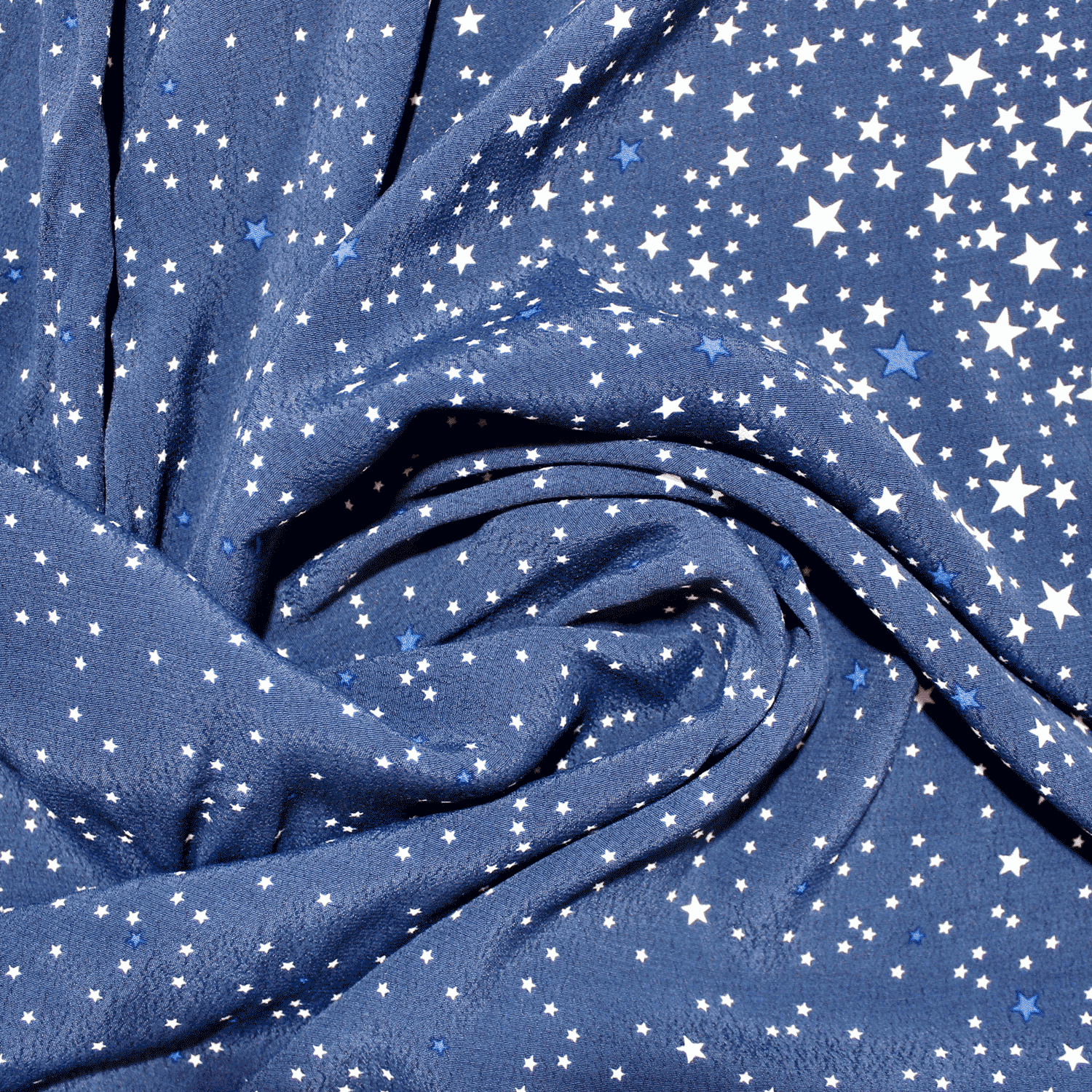 Estampado Viscose estrelas degradê - azul Viscoses Estampadas Tecido para Vestuário