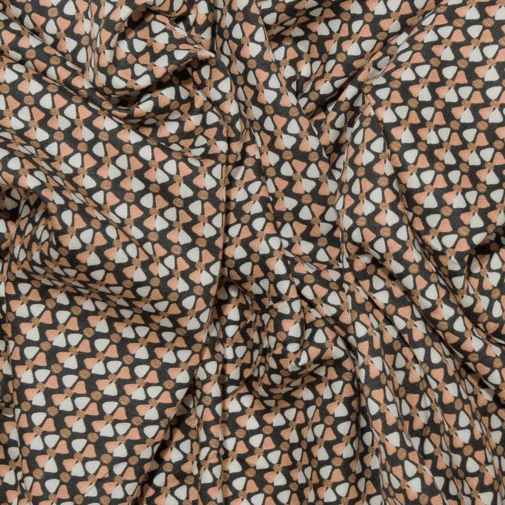 Estampado Viscose Figuras - rosa & branco Viscoses Estampadas Tecido para Vestuário