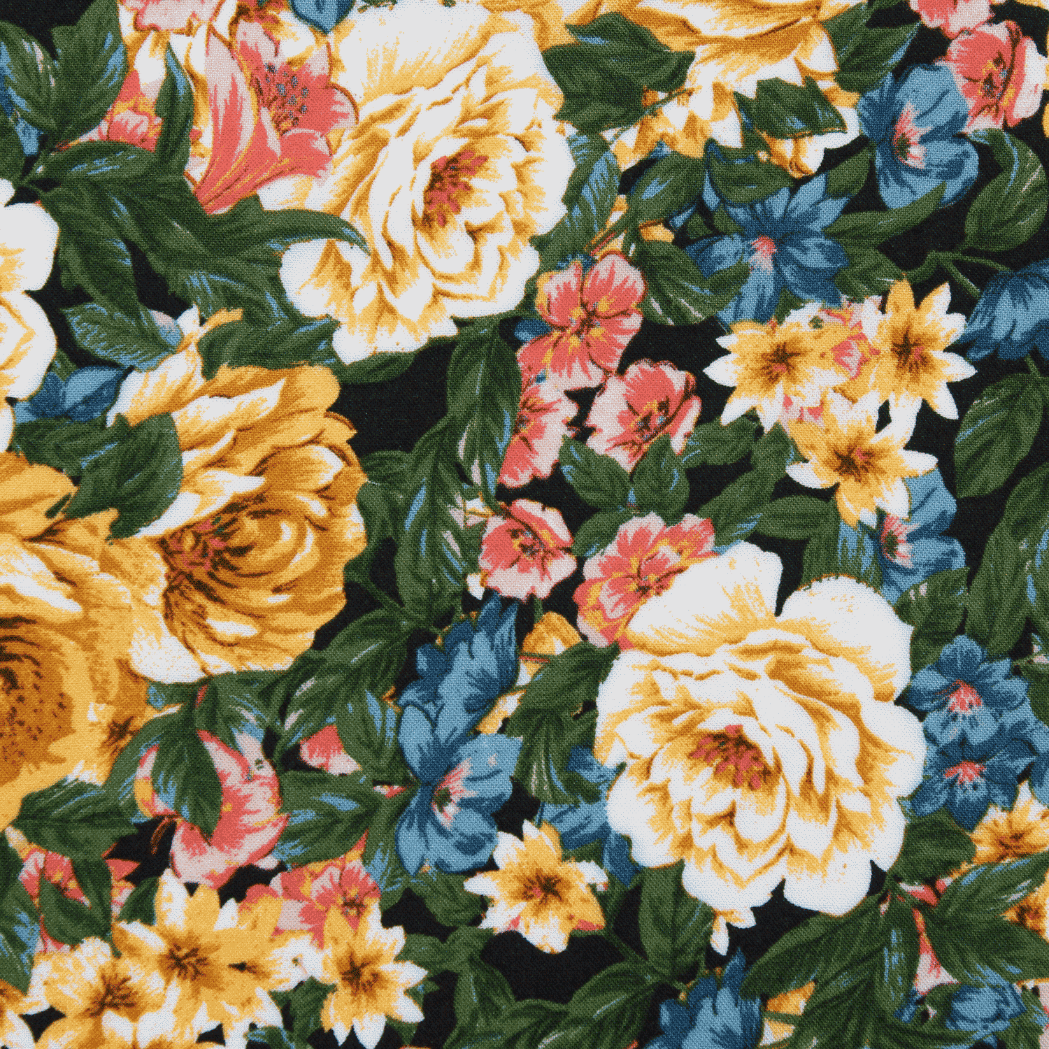 Estampado Viscose Floral - amarelo Viscoses Estampadas Tecido para Vestuário