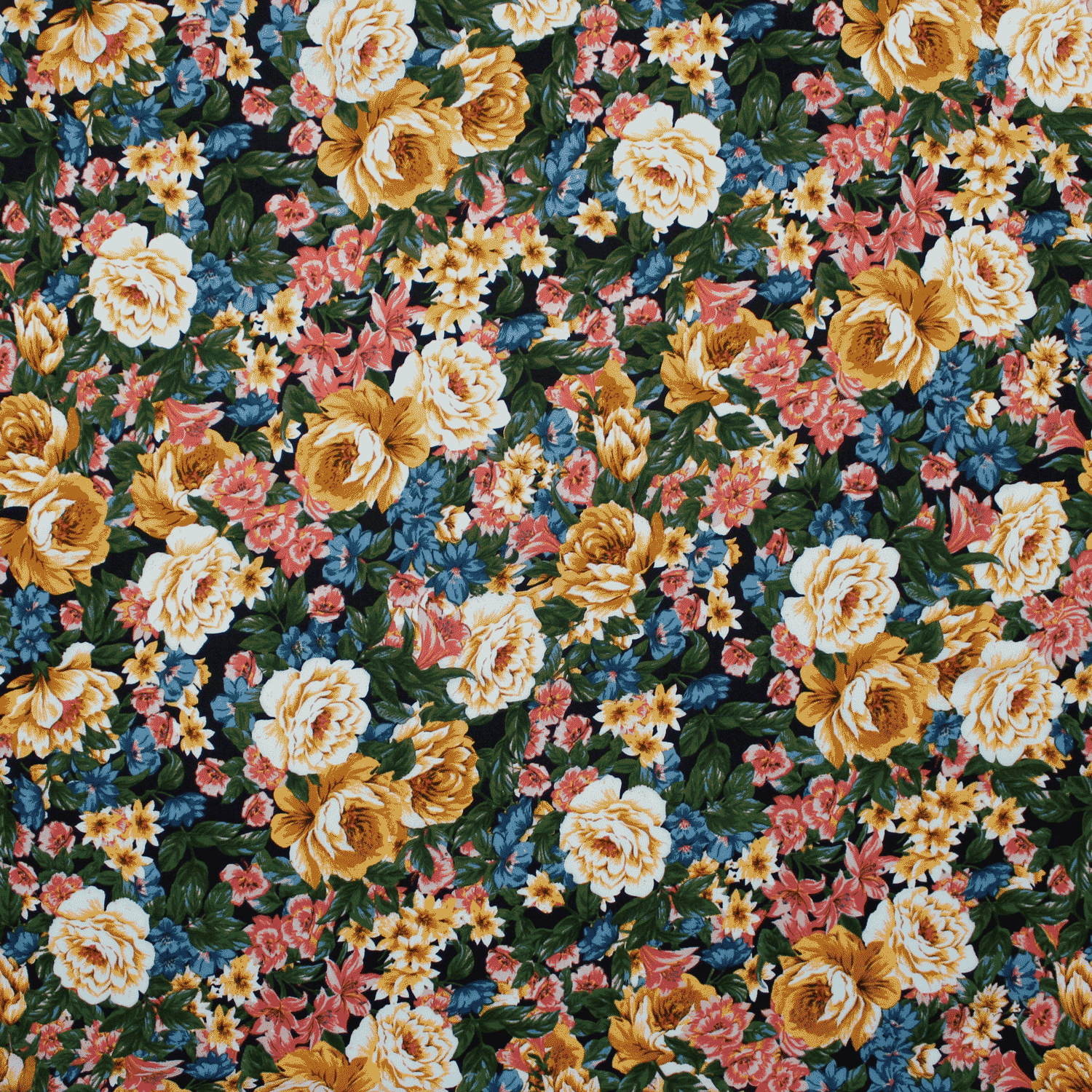 Estampado Viscose Floral - amarelo Viscoses Estampadas Tecido para Vestuário