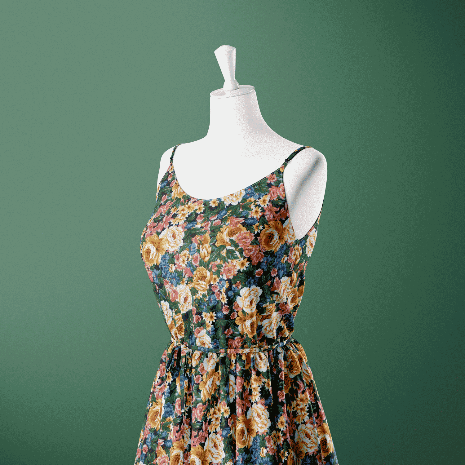 Estampado Viscose Floral - amarelo Viscoses Estampadas Tecido para Vestuário