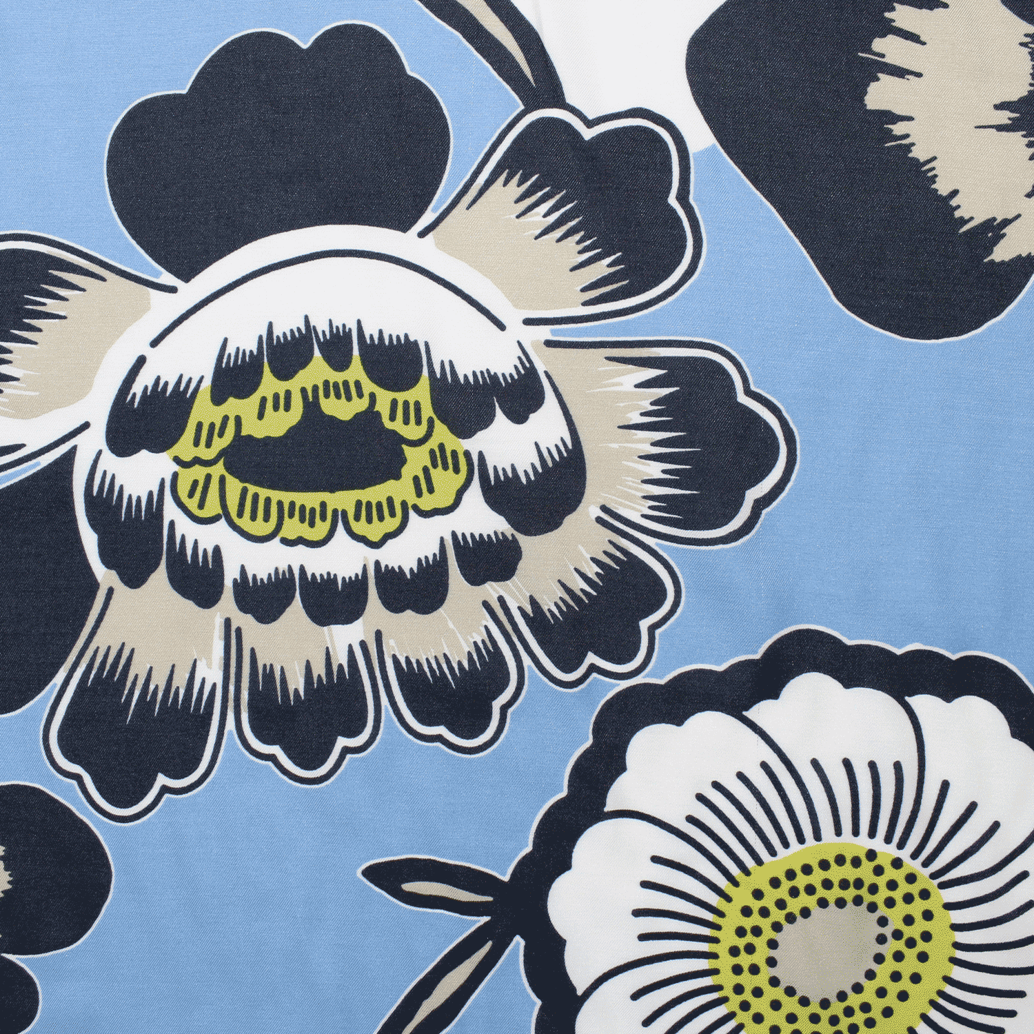 Estampado Viscose floral - azul Viscoses Estampadas Tecido para Vestuário