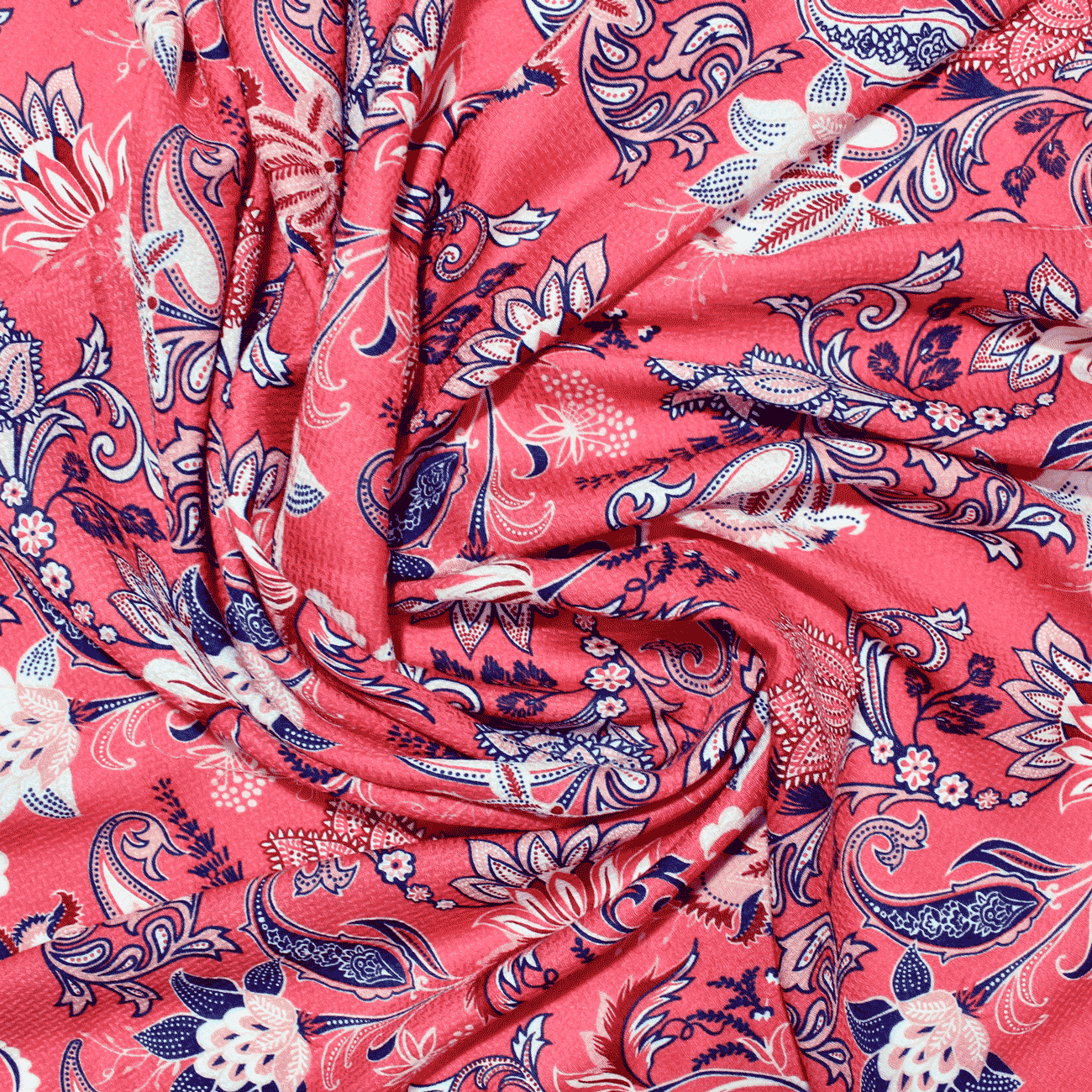 Estampado Viscose floral - rosa Viscoses Estampadas Tecido para Vestuário