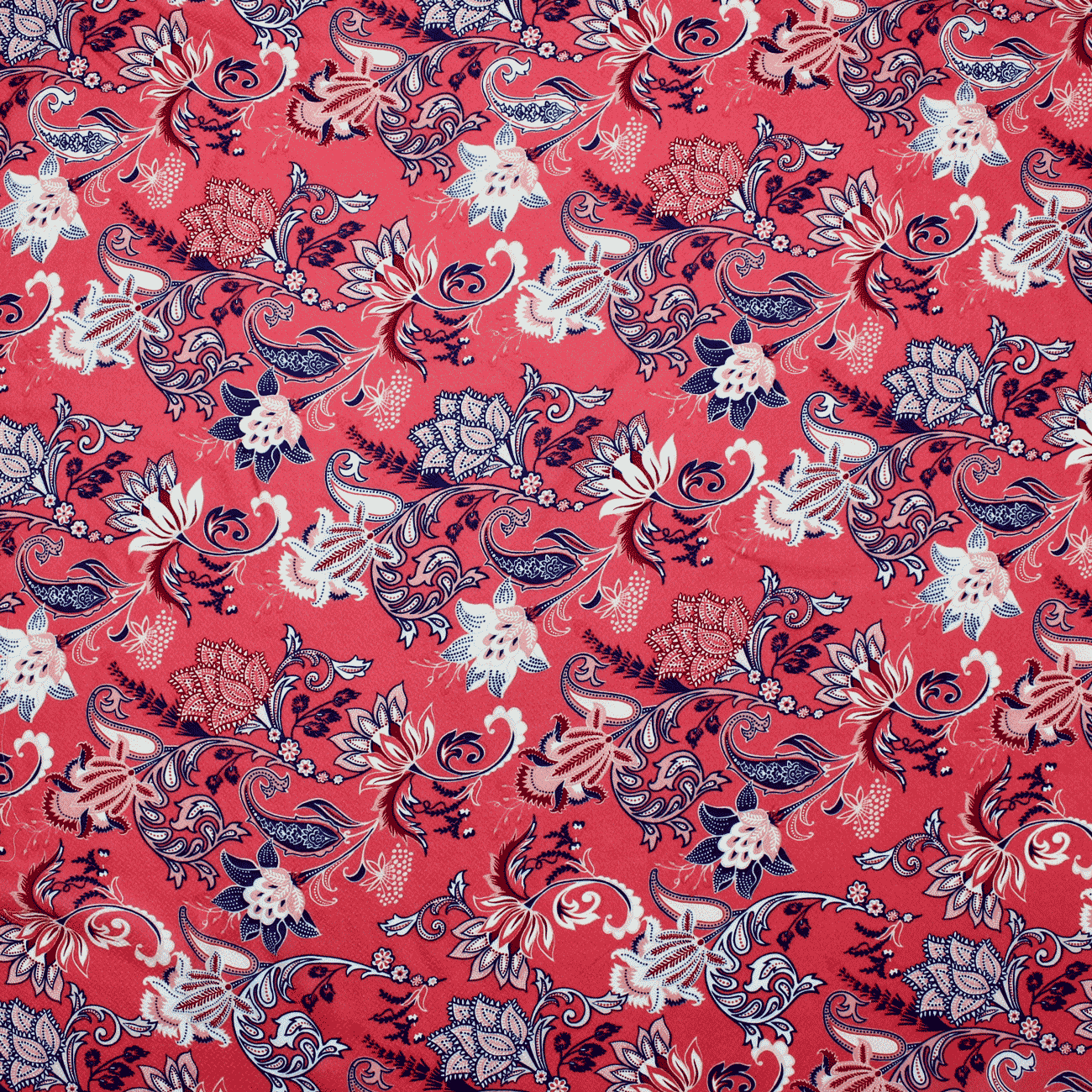 Estampado Viscose floral - rosa Viscoses Estampadas Tecido para Vestuário