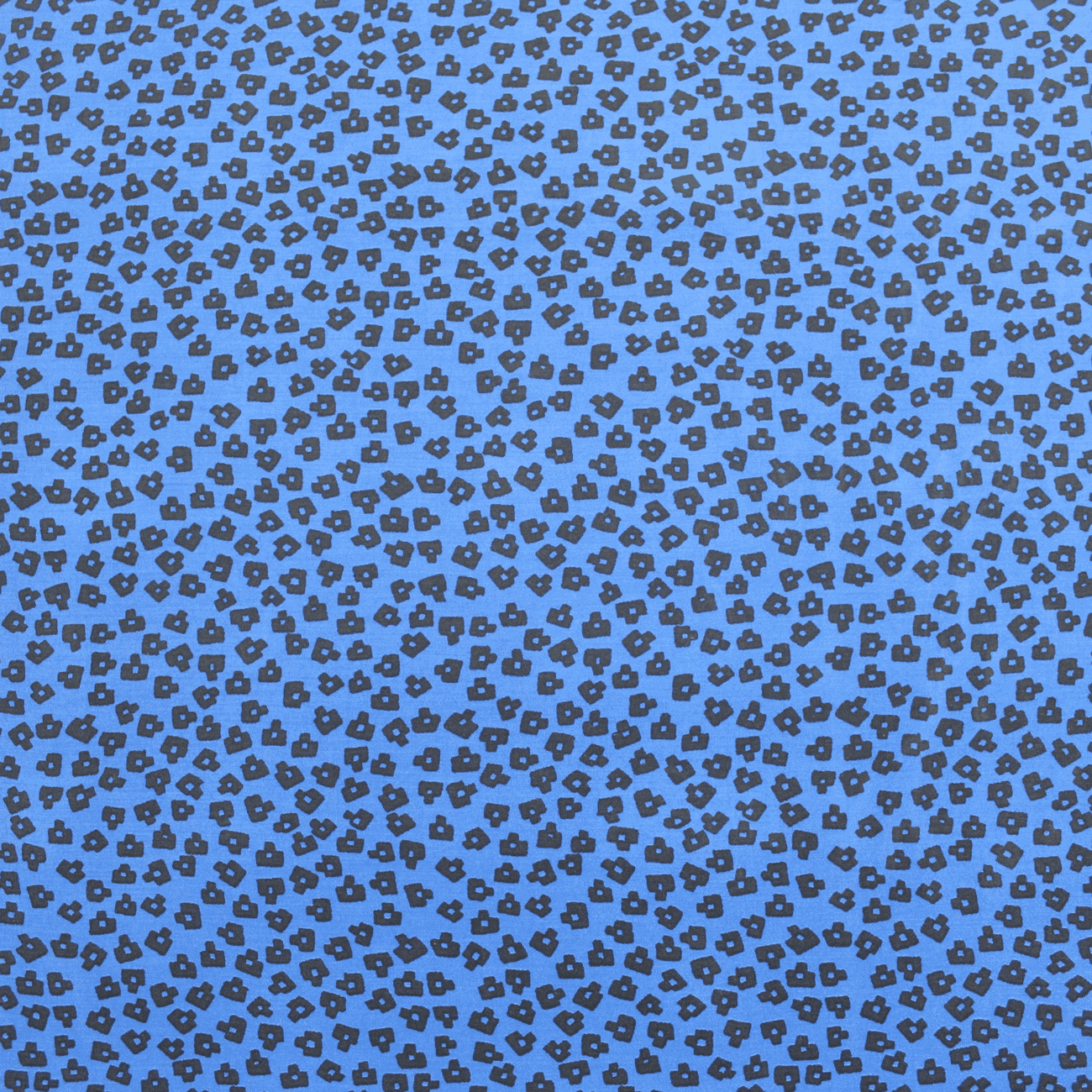 Estampado Viscose Print Animal - azul & preto Viscoses Estampadas Tecido para Vestuário