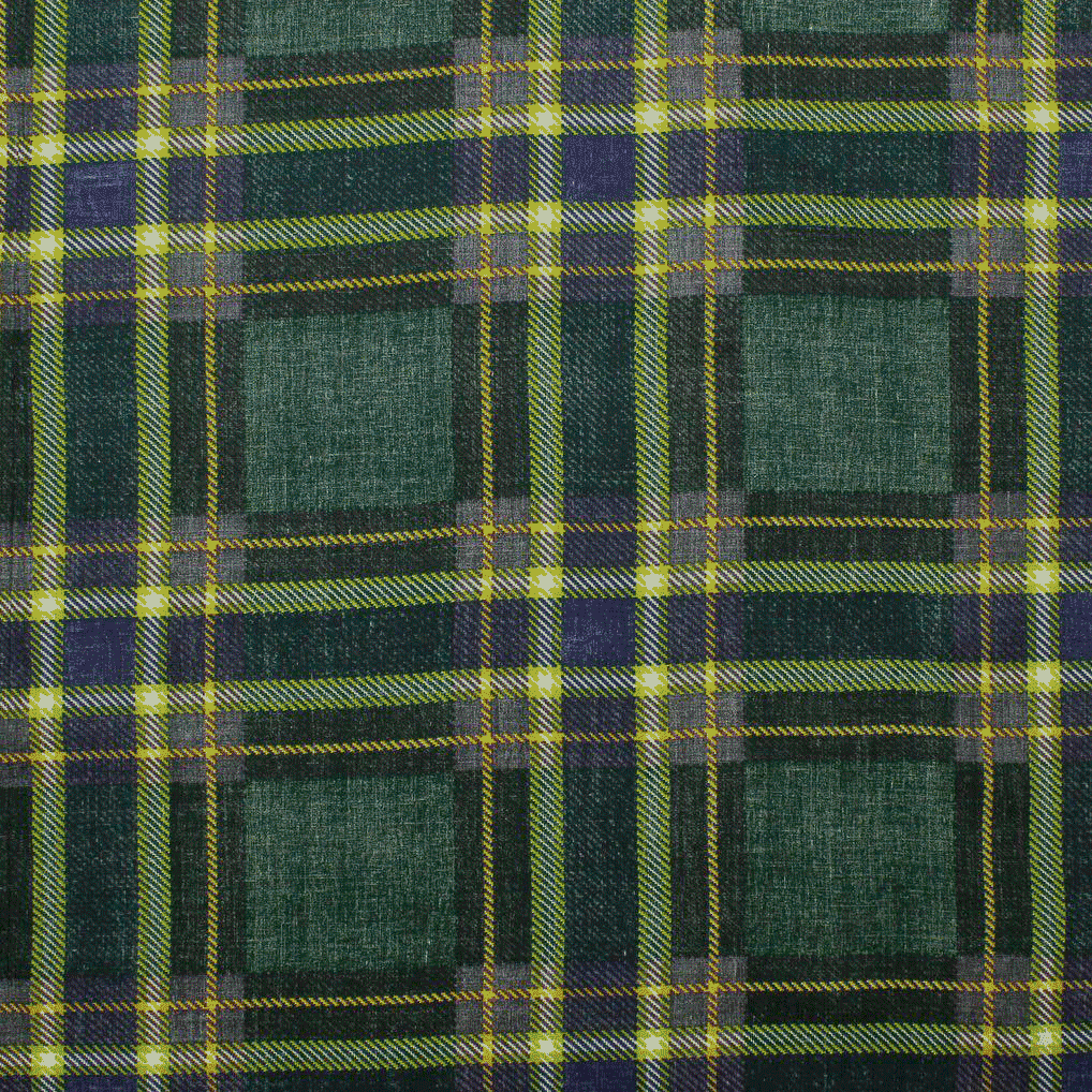 Estampado Viscose Xadrez - verde Viscoses Estampadas Tecido para Vestuário