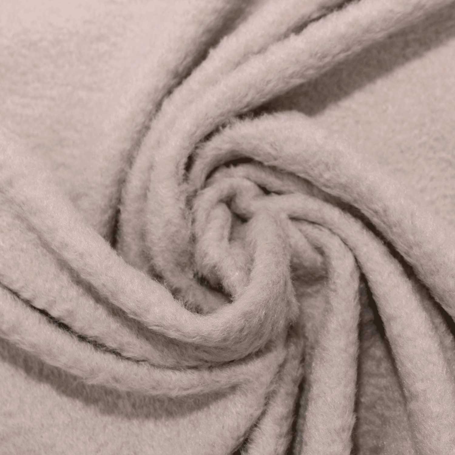 Fazenda Lisa Inverno Pêlo Médio - bege claro Fazendas Tecido para Vestuário