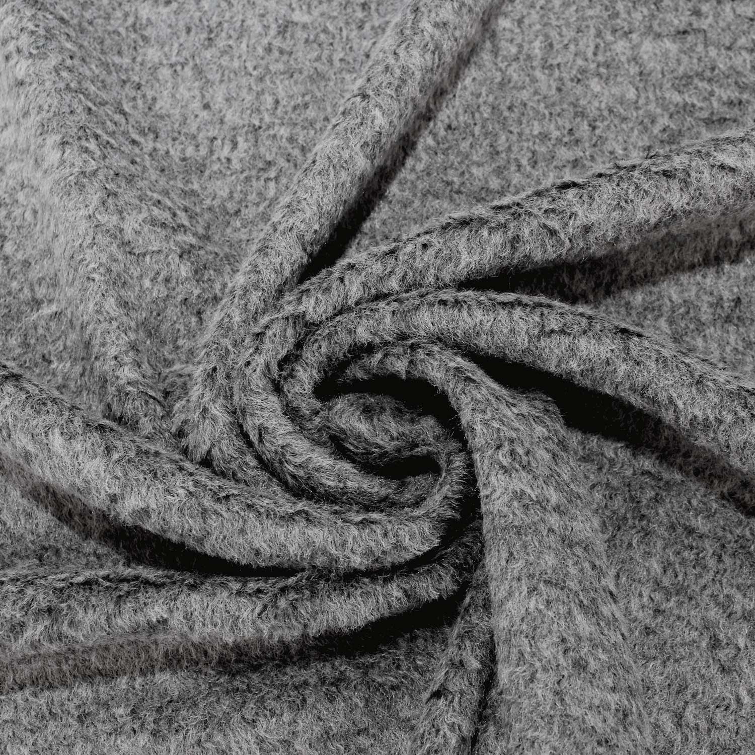 Fazenda Lisa Inverno Pêlo Médio - cinza mescla Fazendas Tecido para Vestuário