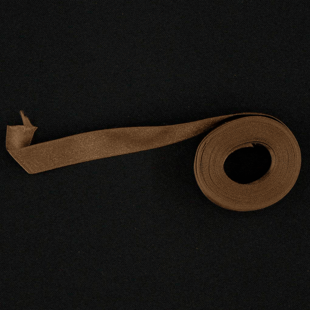 Fita Cetim 15mm Castanho Fita de Cetim Retrosaria