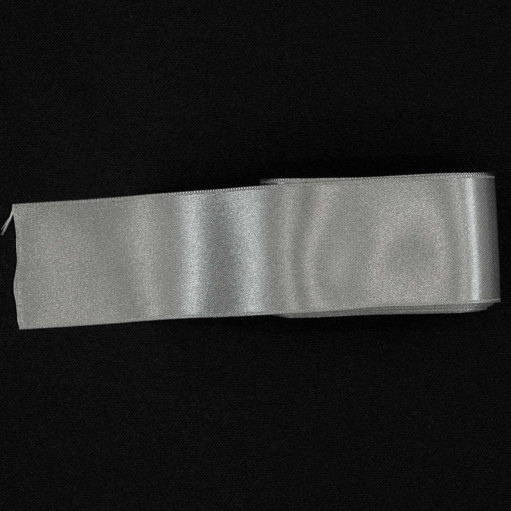 Fita Cetim 38mm Cinza Fita de Cetim Retrosaria