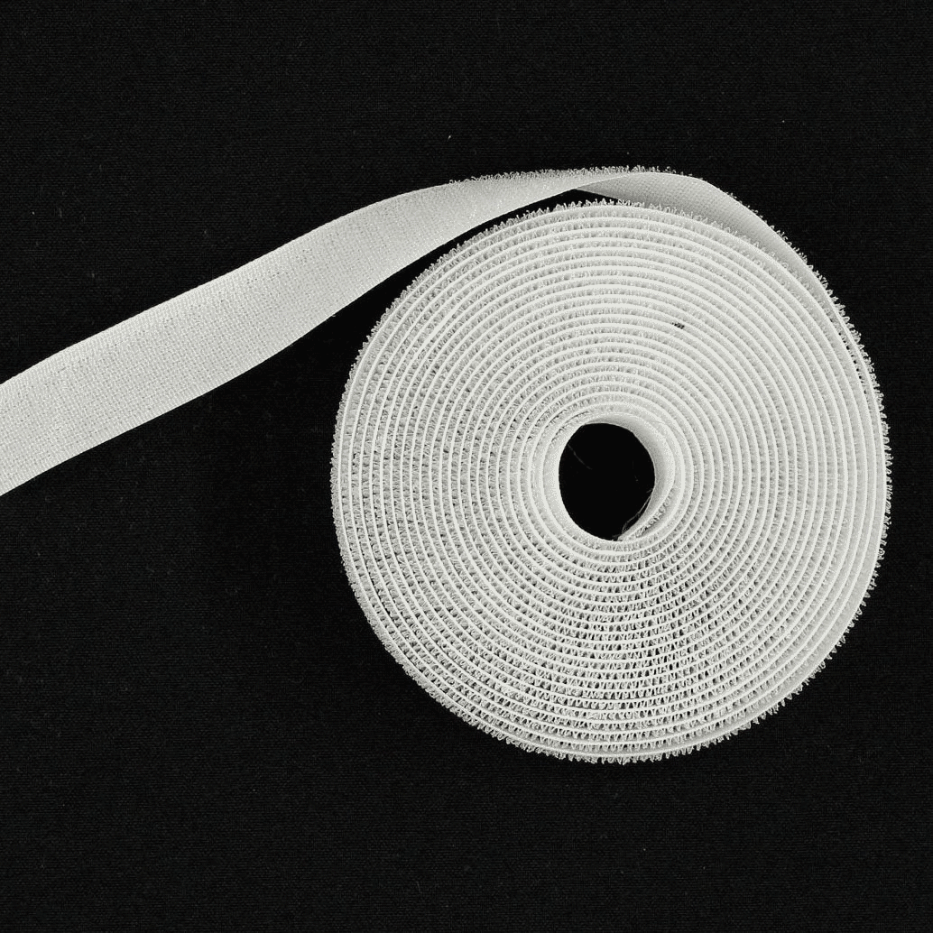 Fita Velcro Aspero 20mm Branco Fita Velcro Retrosaria