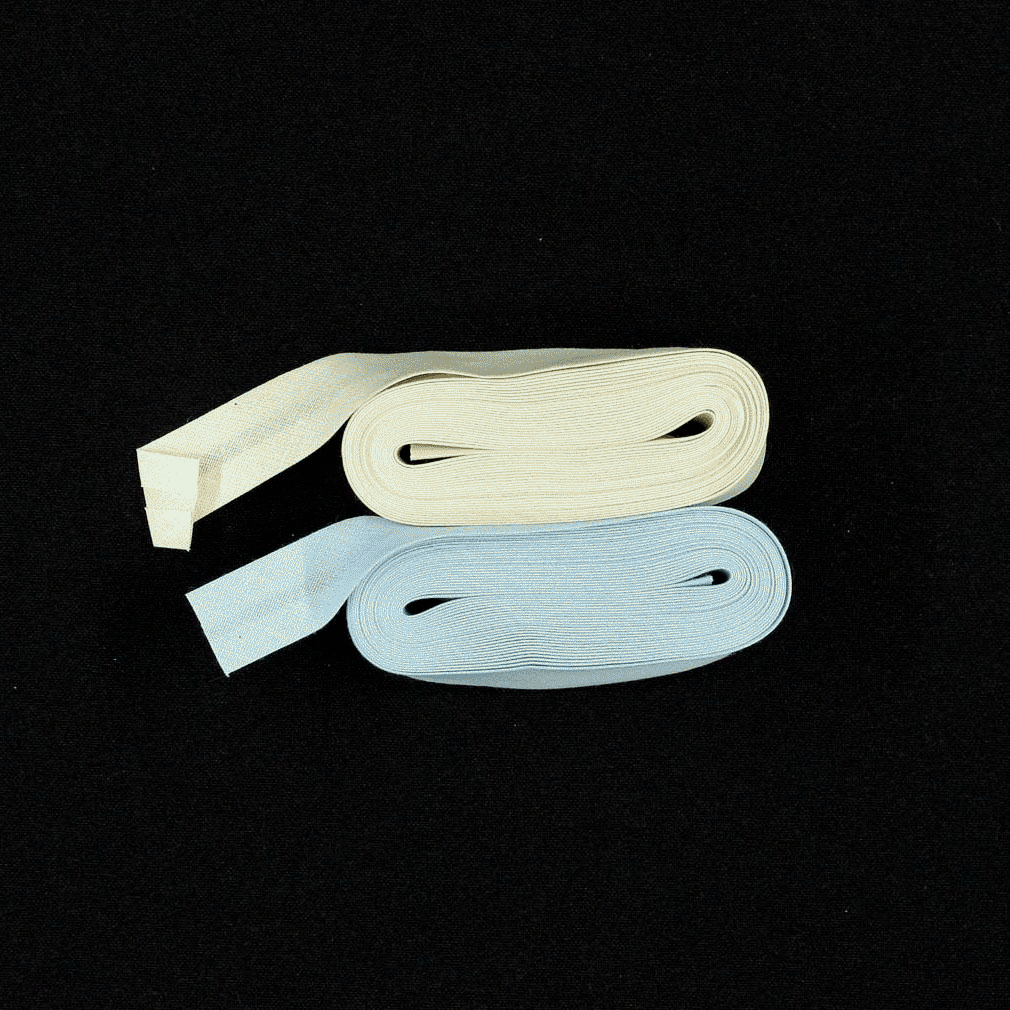 Fita Vies Algodão Azul Bébé & Bege Fita Vies Retrosaria