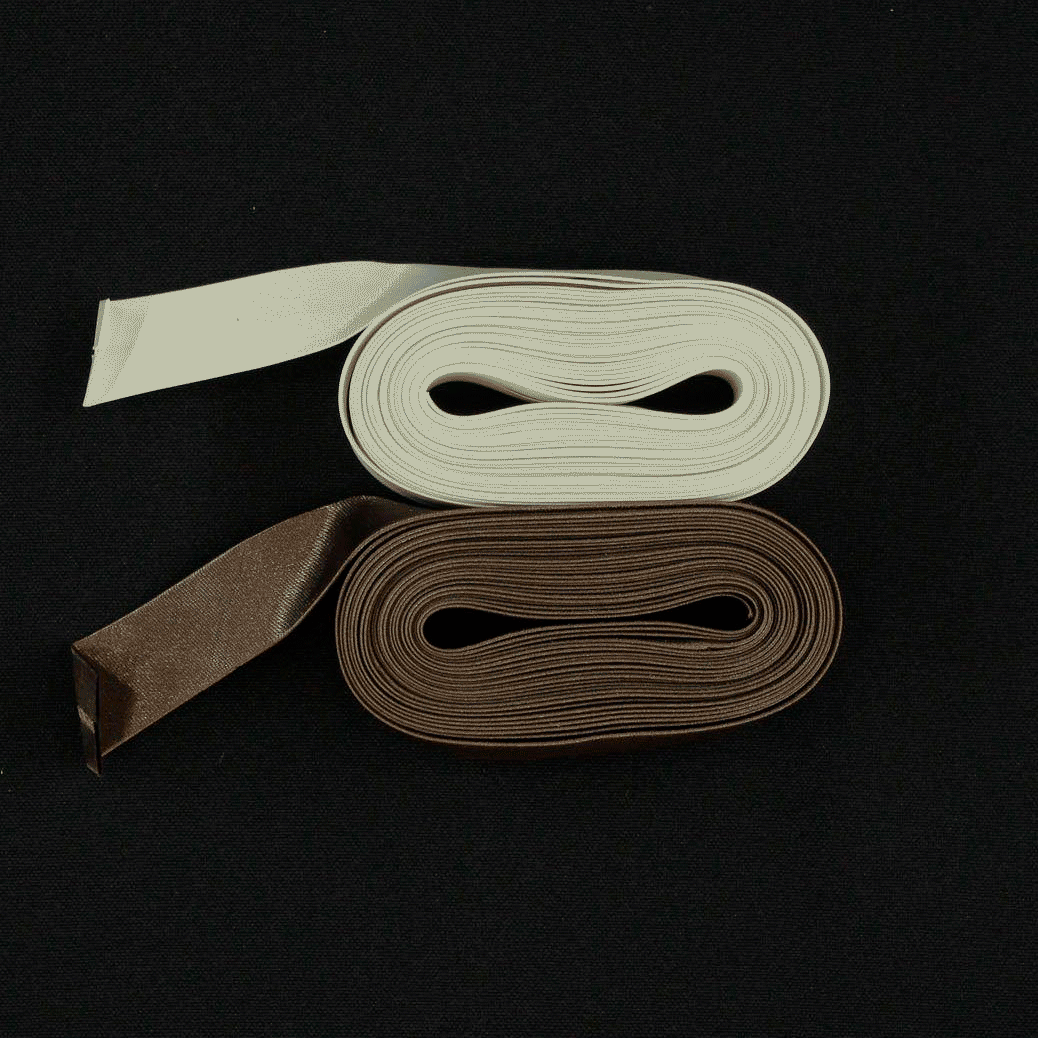 Fita Vies Cetim Castanho & Pérola Fita Vies Retrosaria