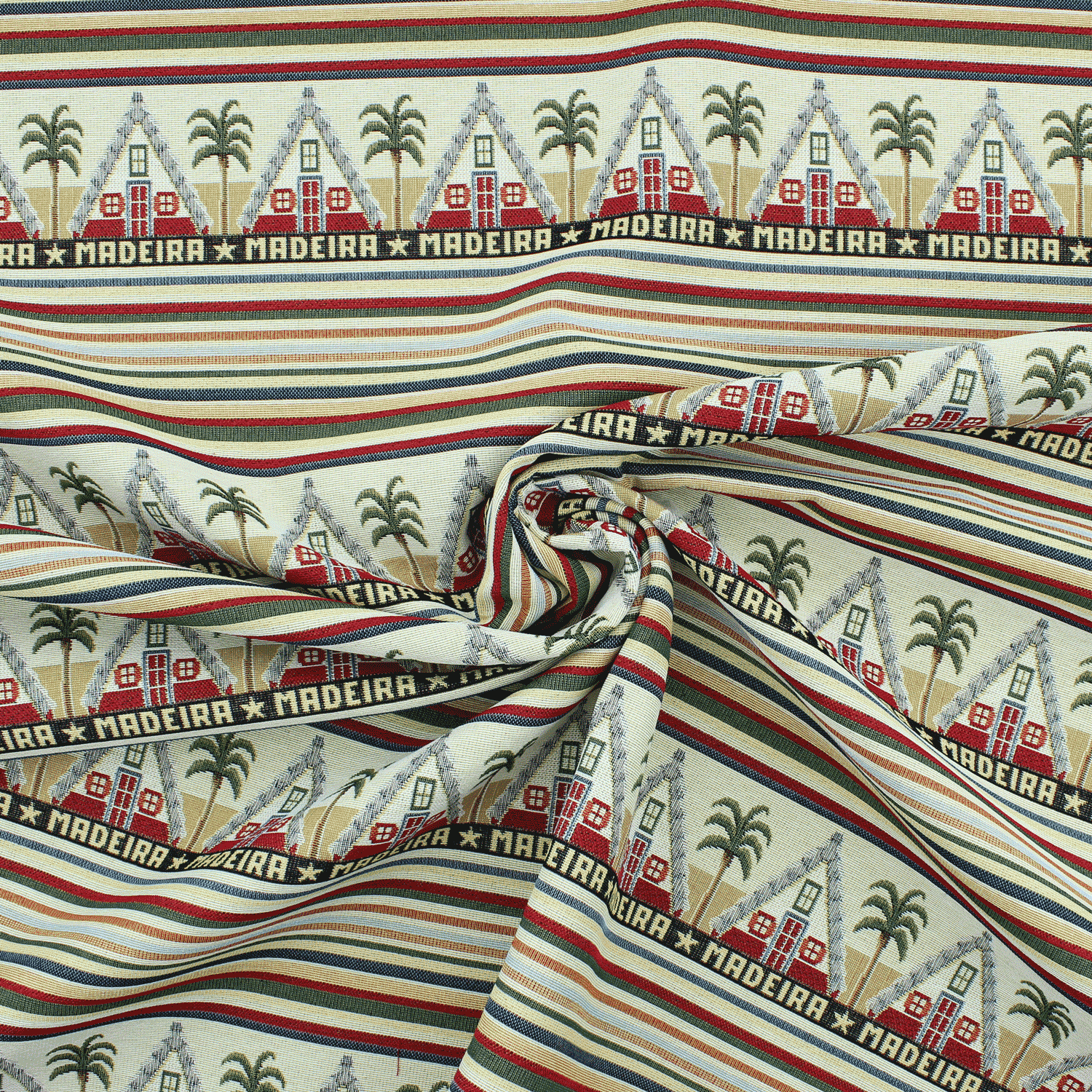 Gobelino Regional da Madeira Casas de Santana - Bege Gobelino Tecido para Decoração