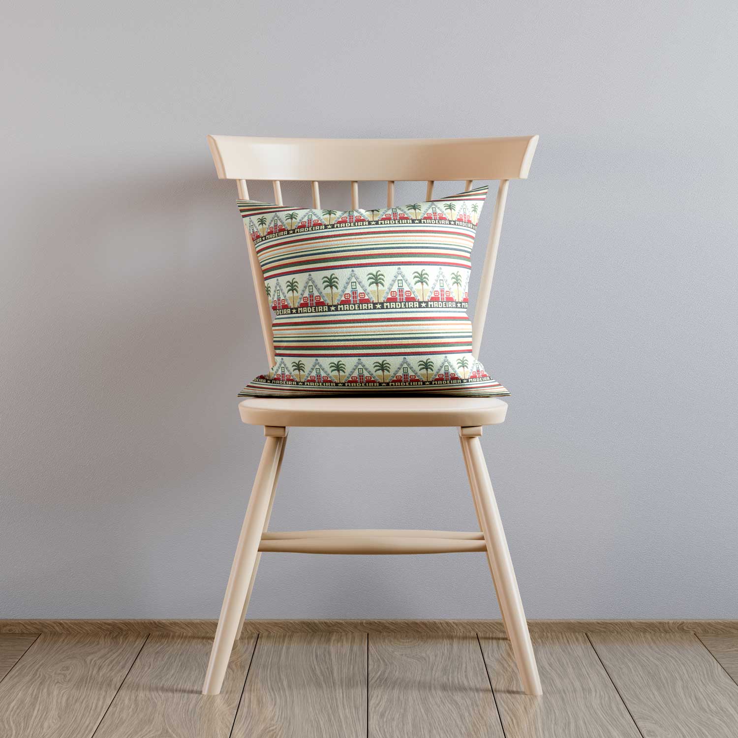 Gobelino Regional da Madeira Casas de Santana - Bege Gobelino Tecido para Decoração