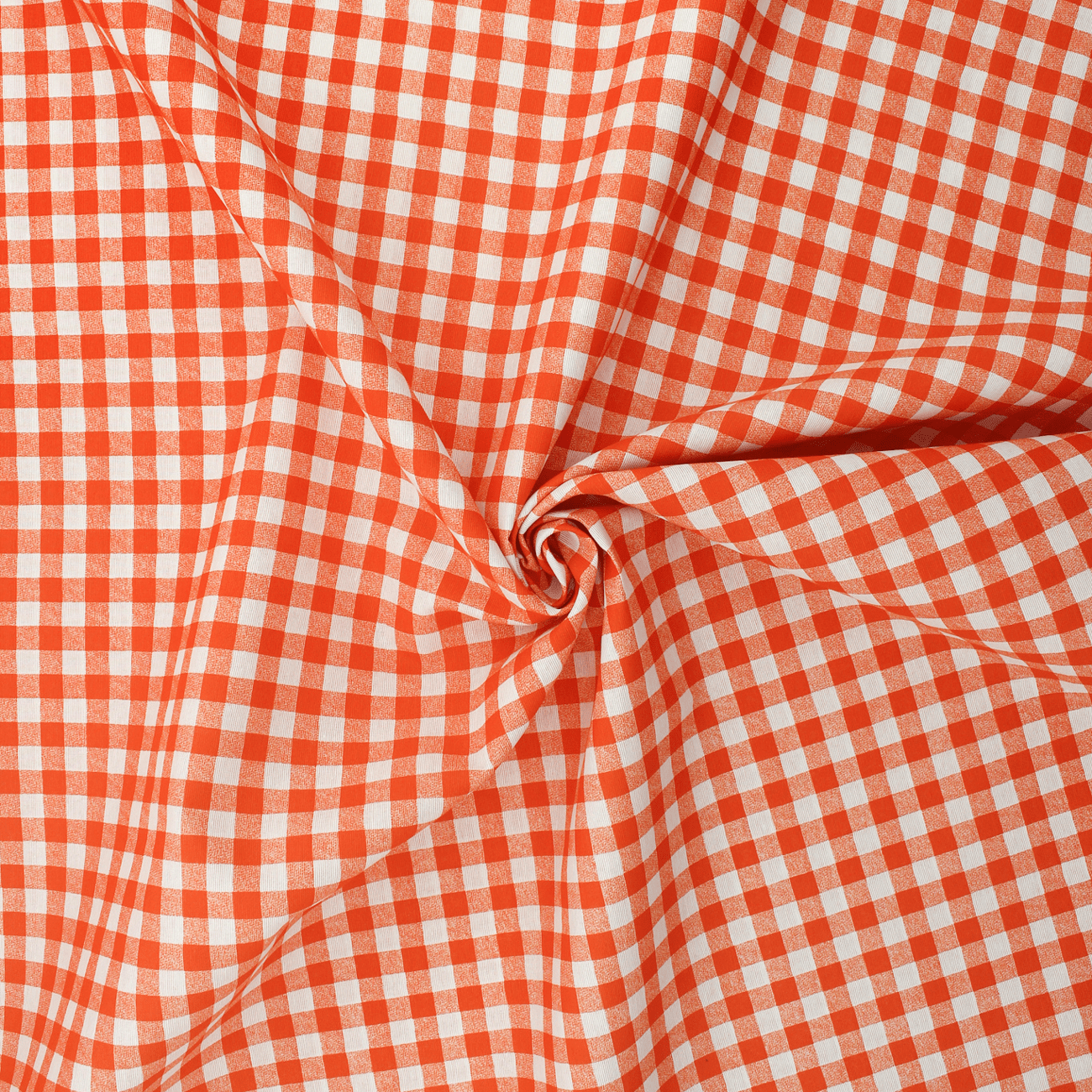 Loneta de decoração - Quadrado Vichy - Laranja Loneta Estampada Tecido para Decoração