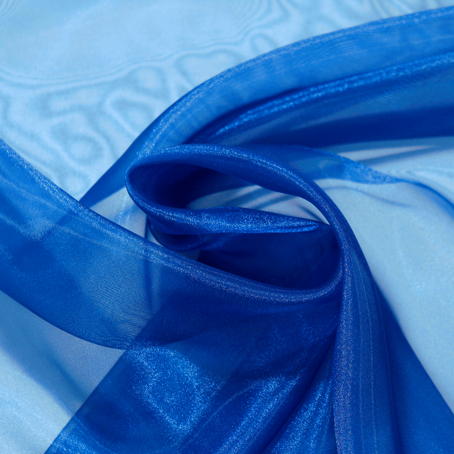 Organza Lisa - azulão Organza Tecido para Vestuário