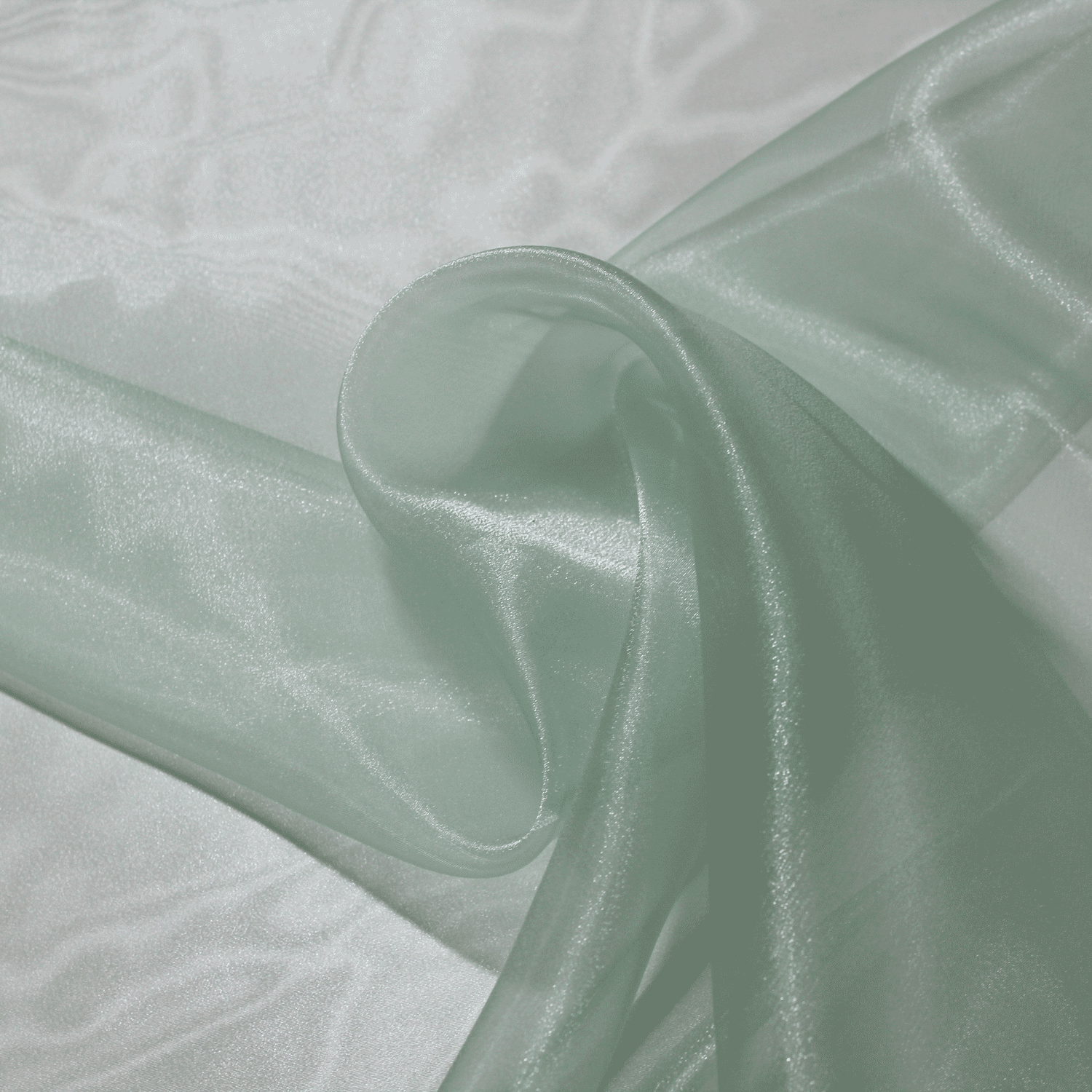 Organza Lisa - verde água Organza Tecido para Vestuário
