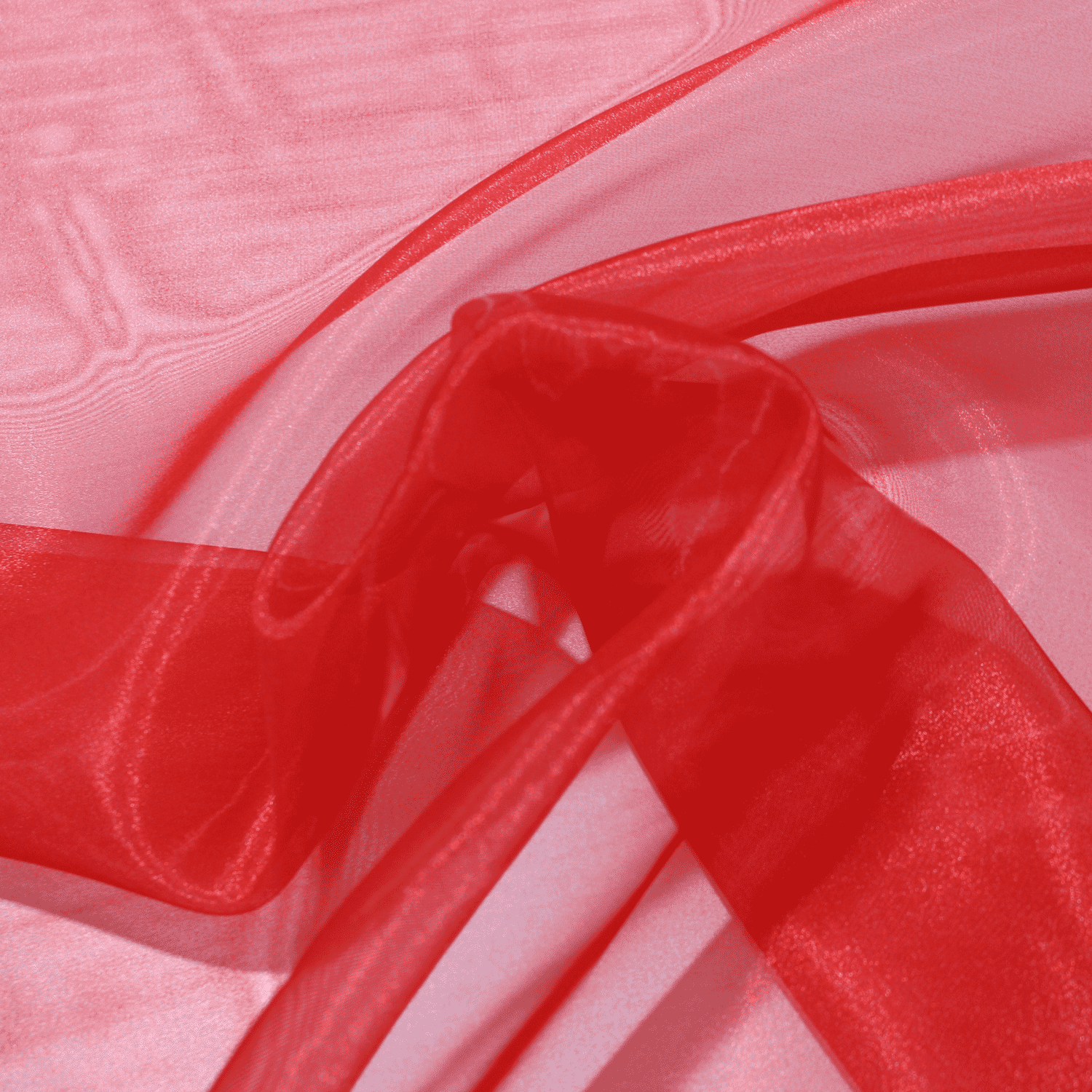 Organza Lisa - vermelho Organza Tecido para Vestuário