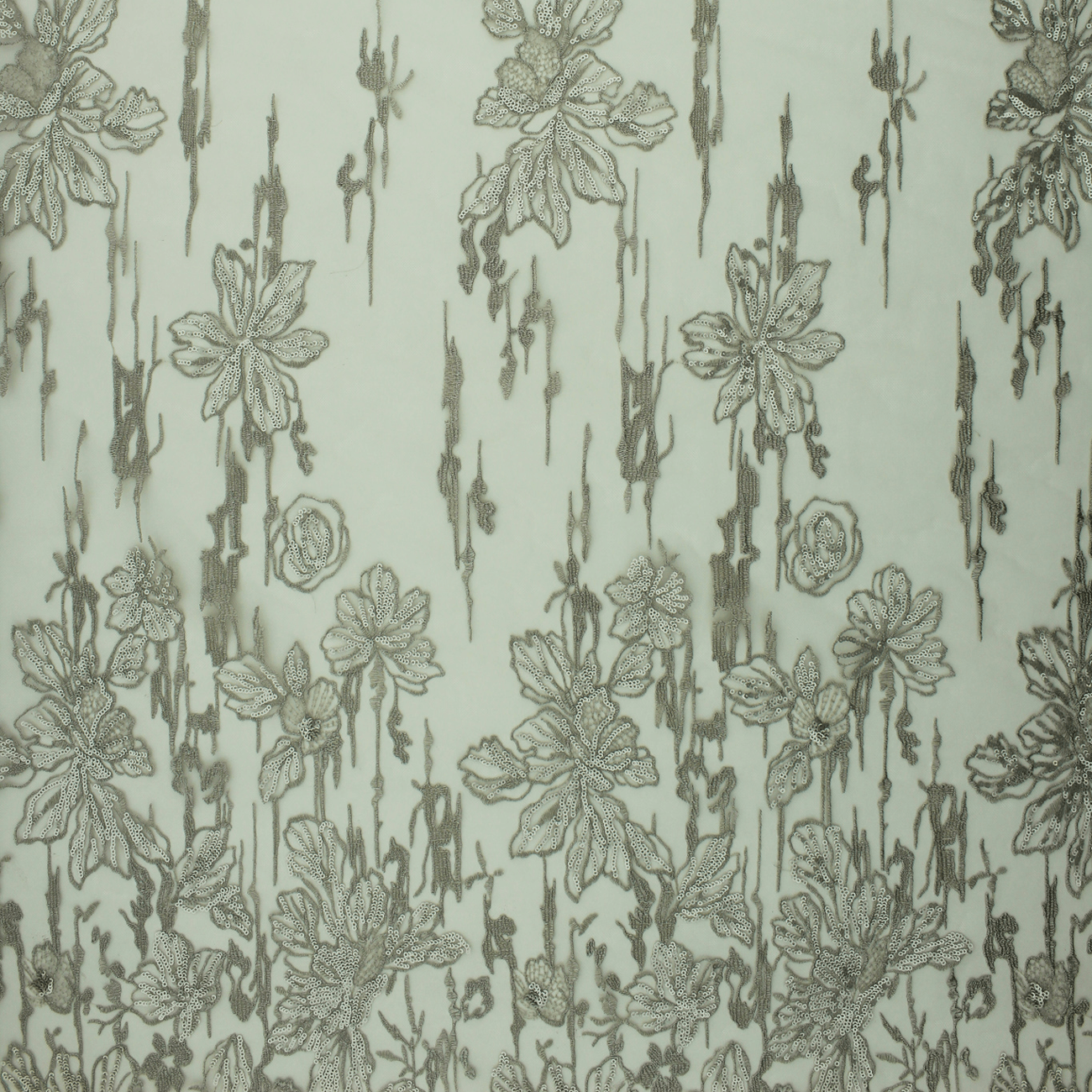 Renda de Cerimónia Bordada - Bege Rendas Tecido para Vestuário