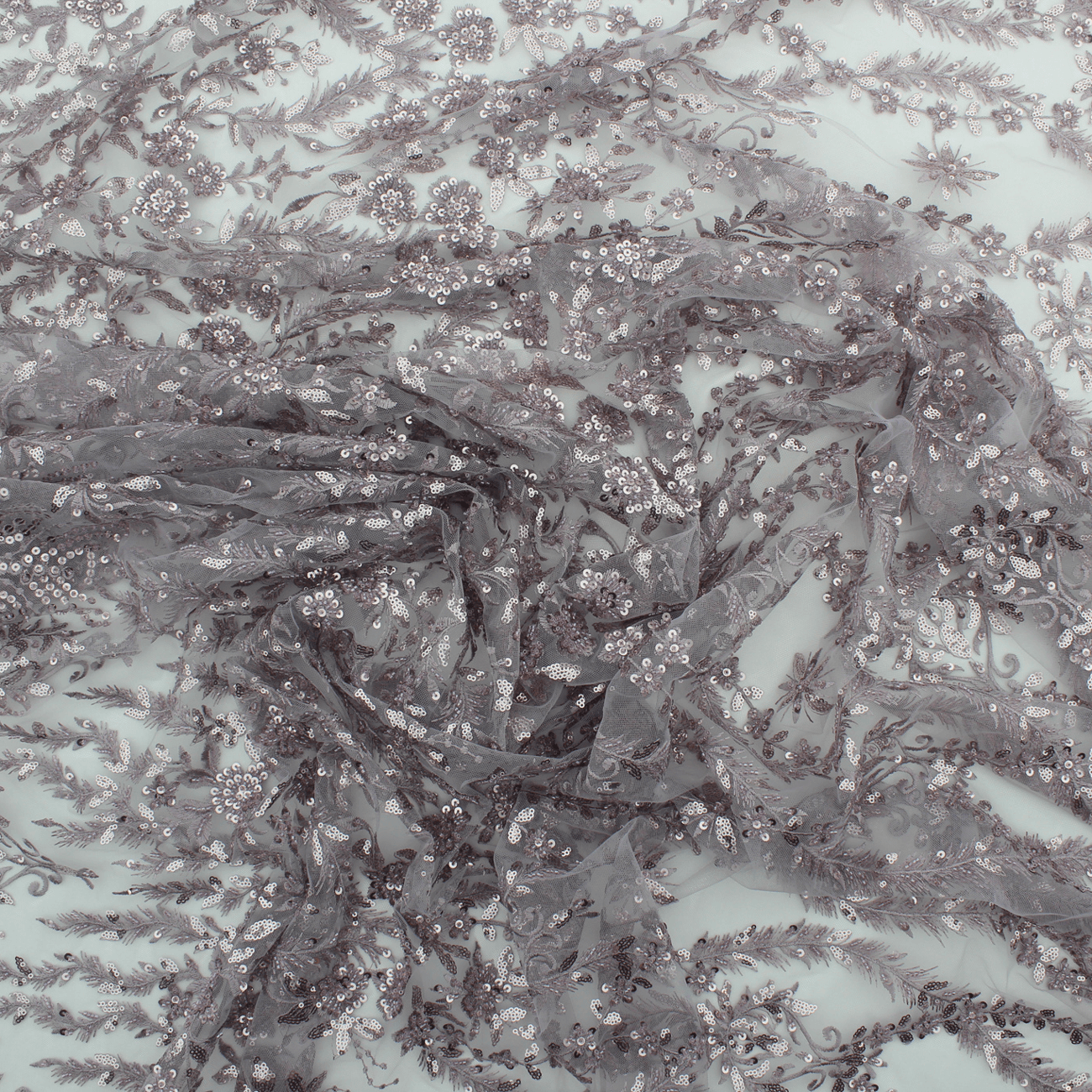 Renda de Cerimónia Bordada Lantejoulas - Rosa Rendas Tecido para Vestuário