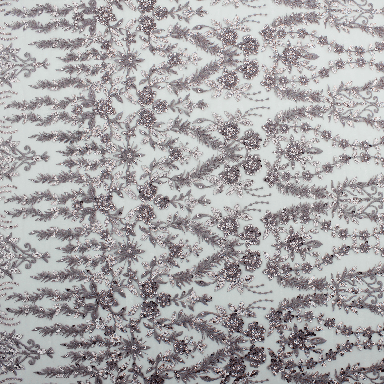 Renda de Cerimónia Bordada Lantejoulas - Rosa Rendas Tecido para Vestuário