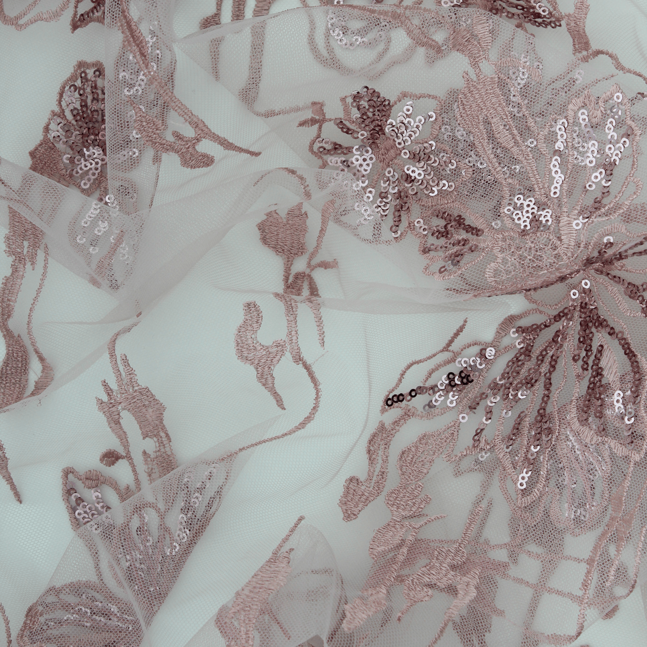 Renda de Cerimónia Bordada - Rosa Rendas Tecido para Vestuário