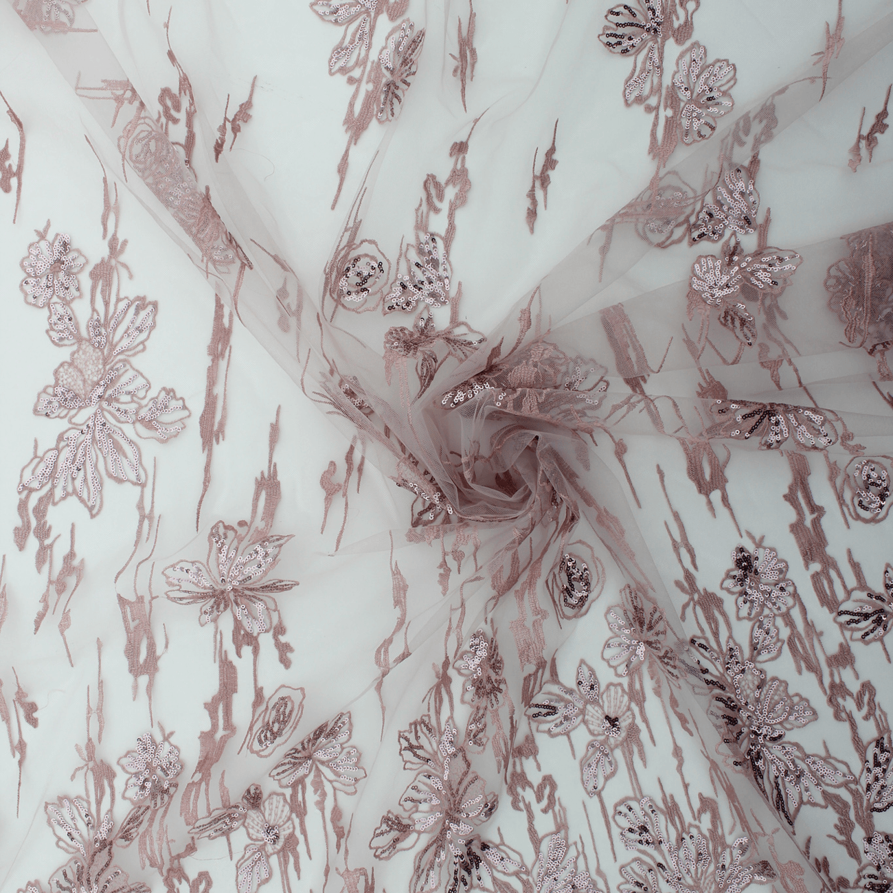 Renda de Cerimónia Bordada - Rosa Rendas Tecido para Vestuário