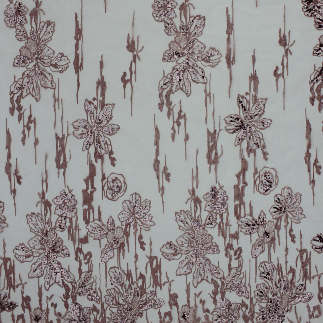 Renda de Cerimónia Bordada - Rosa Rendas Tecido para Vestuário