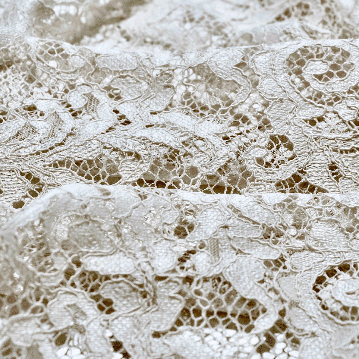 Renda de Cerimónia Floral - bege Rendas Tecido para Vestuário