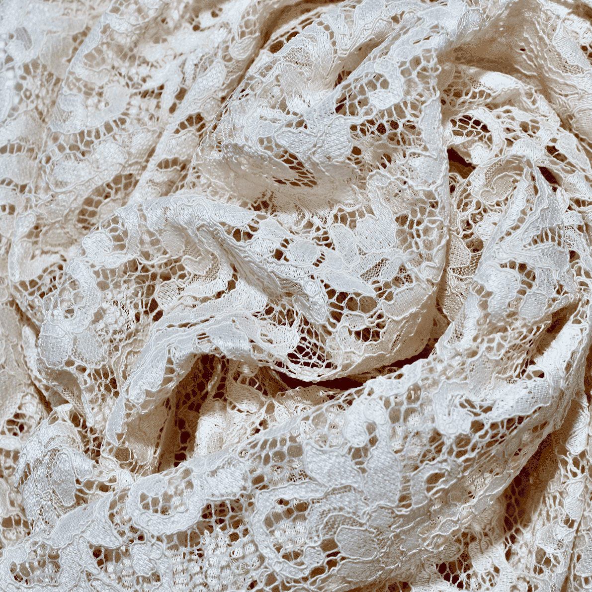 Renda de Cerimónia Floral - bege Rendas Tecido para Vestuário