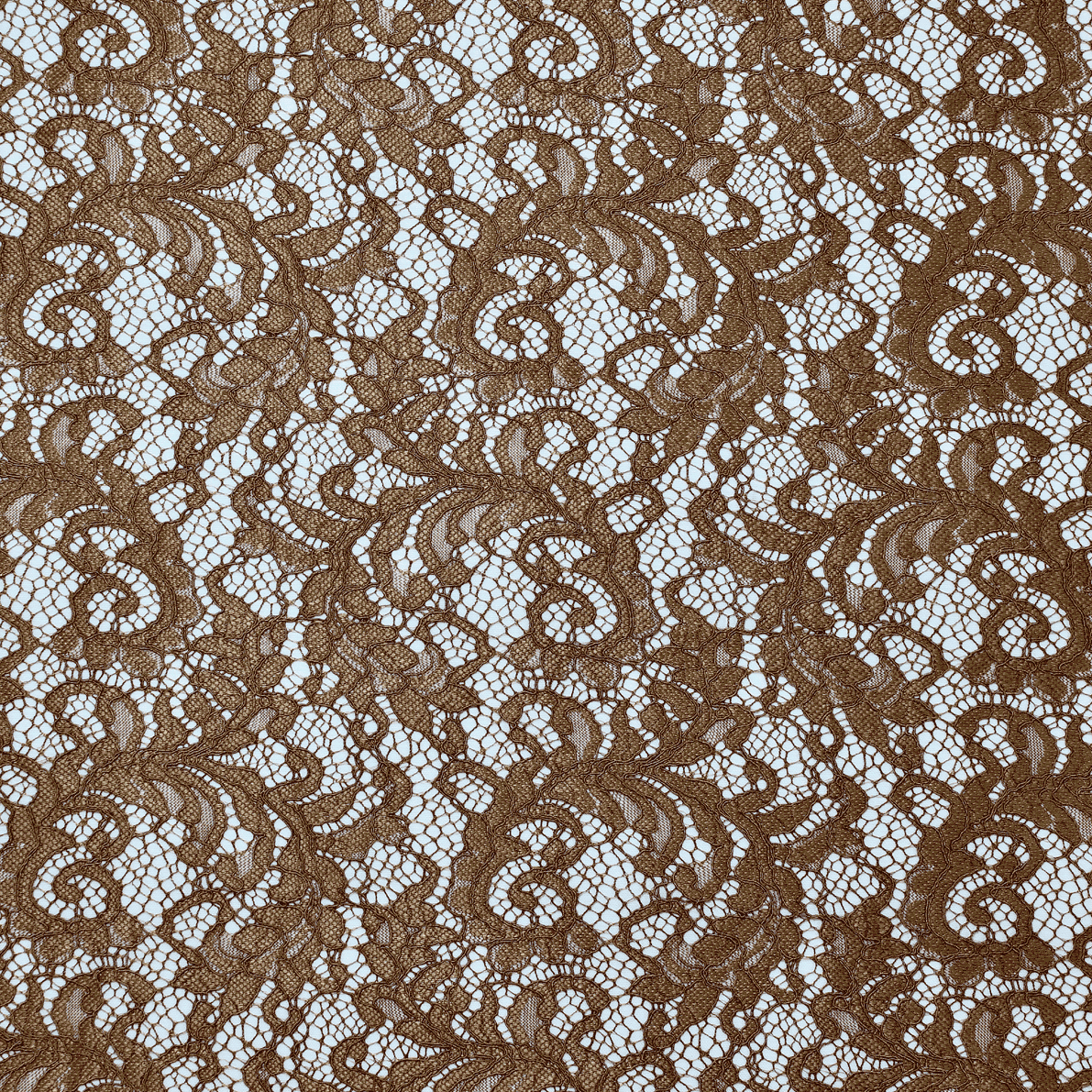 Renda de Cerimónia Floral - camel Rendas Tecido para Vestuário