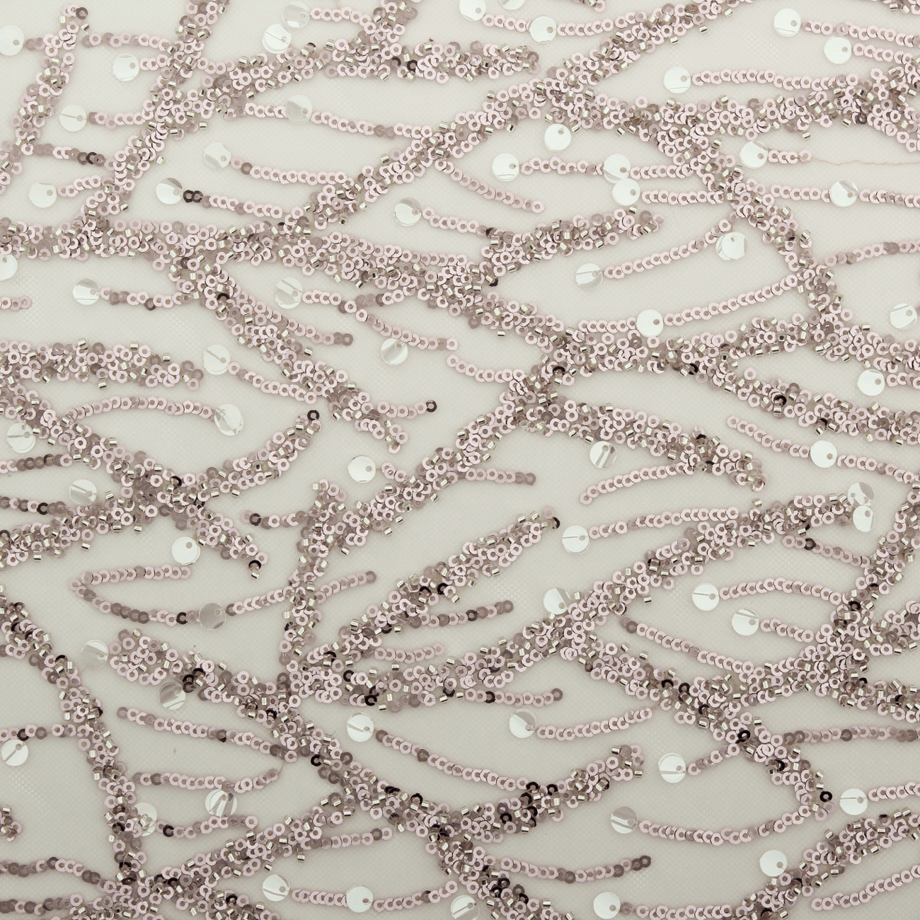 Renda de Cerimónia Lantejoulas e Missangas - Rosa Rendas Tecido para Vestuário