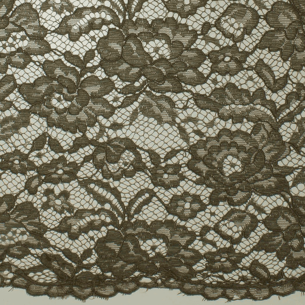 Renda de cerimónia verde kaki Rendas Tecido para Vestuário