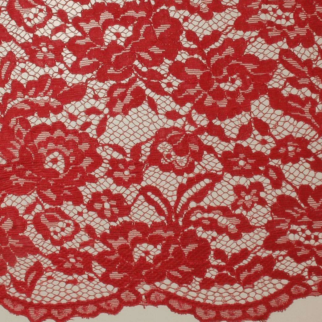 Renda de cerimónia vermelho Rendas Tecido para Vestuário