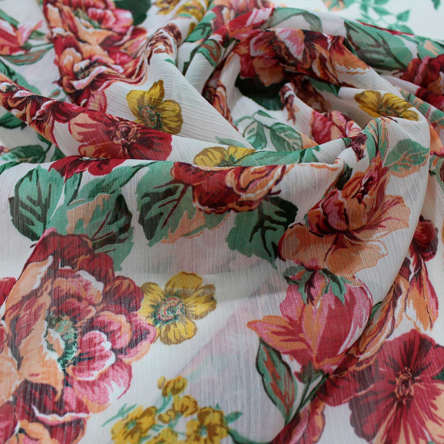 Retalho Camiseiro Translúcido Floral - rosa Retalhos Feira dos Tecidos Online