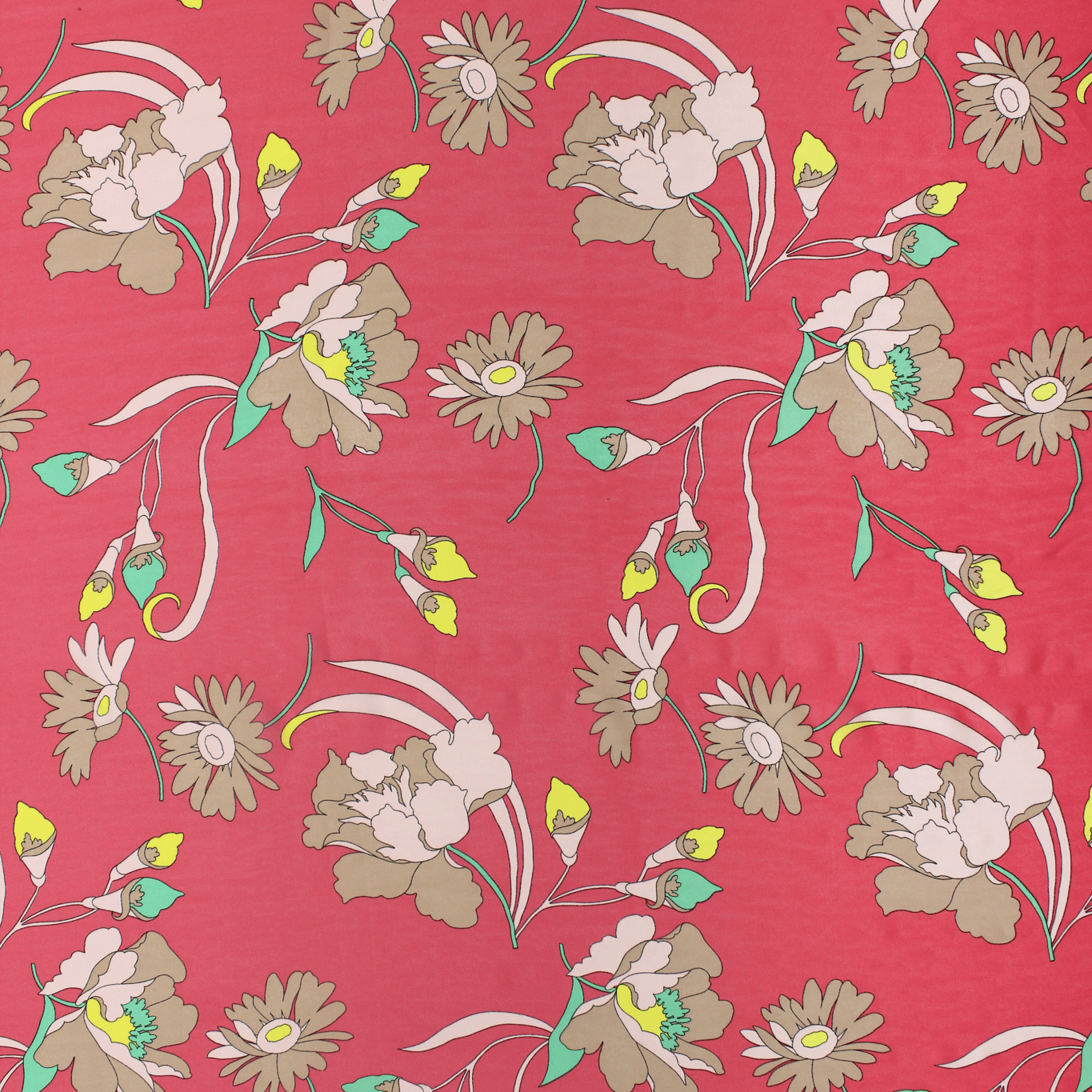 Retalho Camiseiro Viscose Translúcido Floral - rosa Retalhos Feira dos Tecidos Online