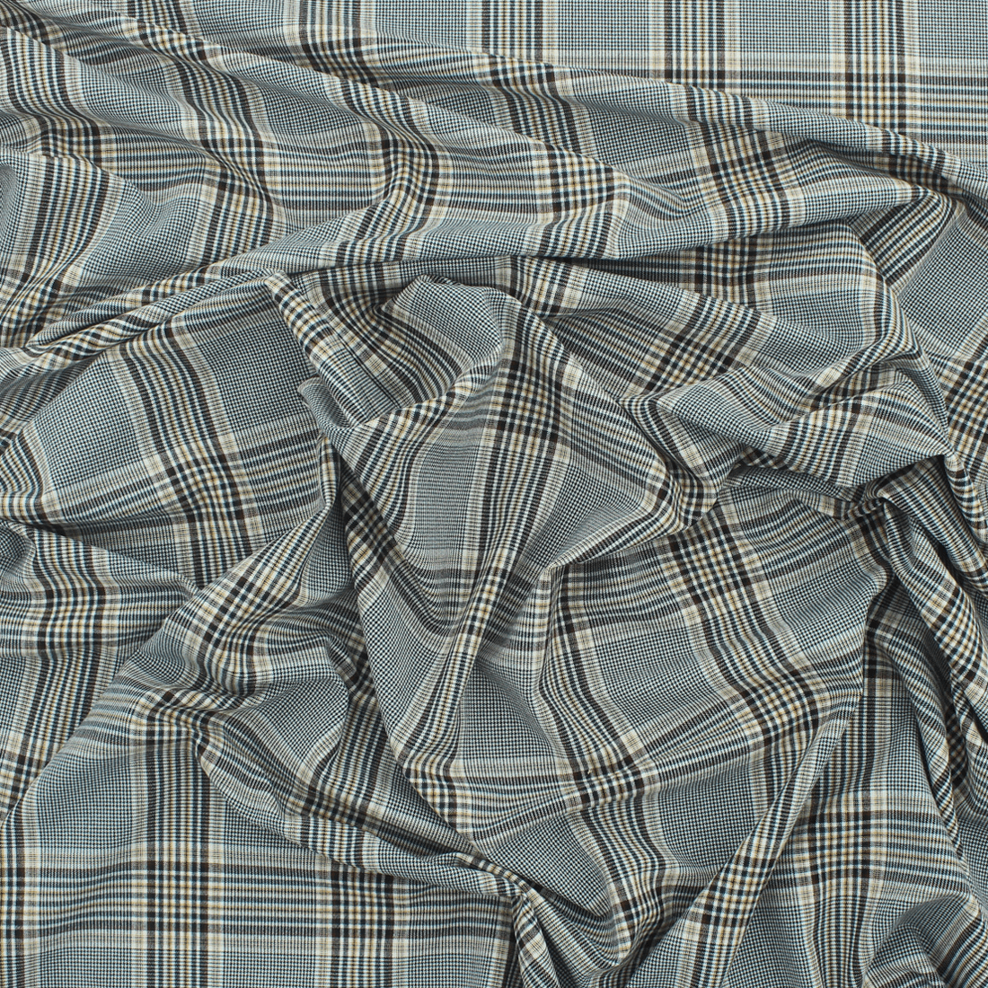 Retalho Outono Xadrez - Azul Xadrez Escocês Retalhos