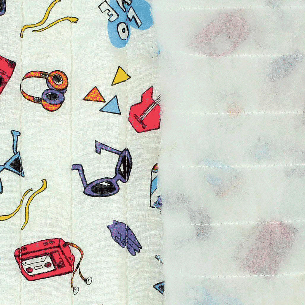 Tecido Acolchoado Estampado Algodão - Branco Acolchoados Tecido para Decoração e Vestuário