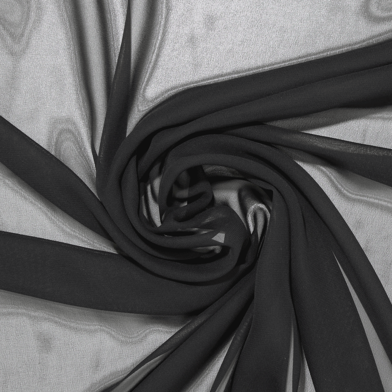 Tecido Mousseline Translúcido Prestige - preto Confecção Feira dos Tecidos Online