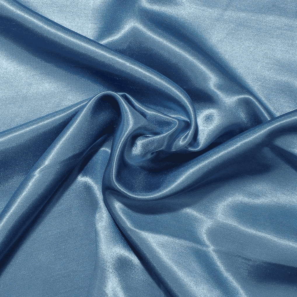 Tecido para cerimónia - Shantung Dupla Face Azul Indigo Cetim Shantung Tecido para Vestuário