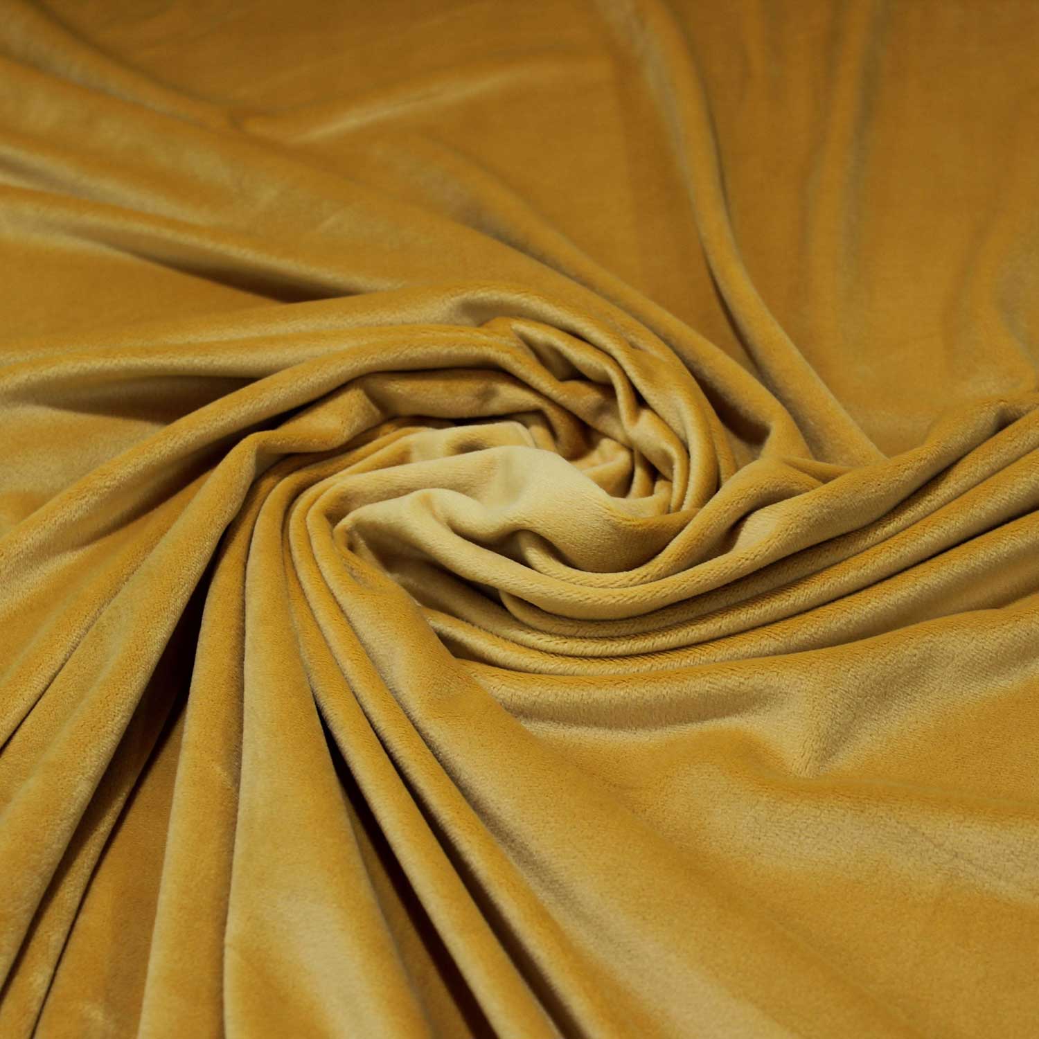 Tecido para vestuário - Veludo com elastano - amarelo torrado Veludos com elasticidade Tecido para Vestuário
