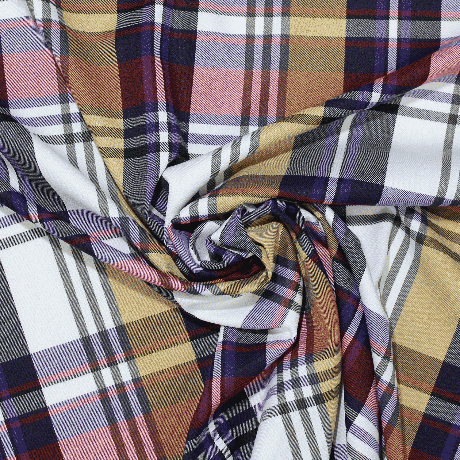 Tecido Vestuário Xadrez Escocês - amarelo & azul Xadrez Escocês Tecido para Vestuário