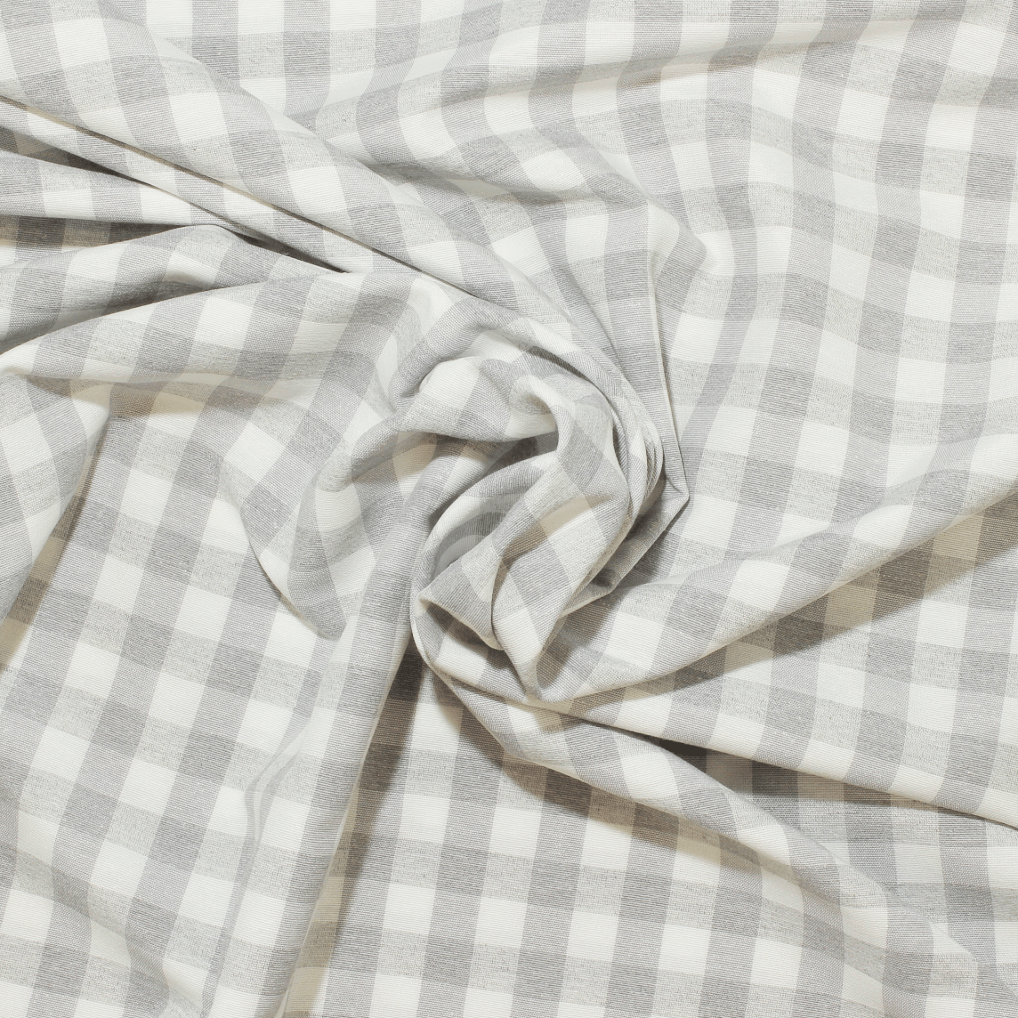 Tecido Xadrez Médio Vichy - cinza claro Decoração Feira dos Tecidos Online