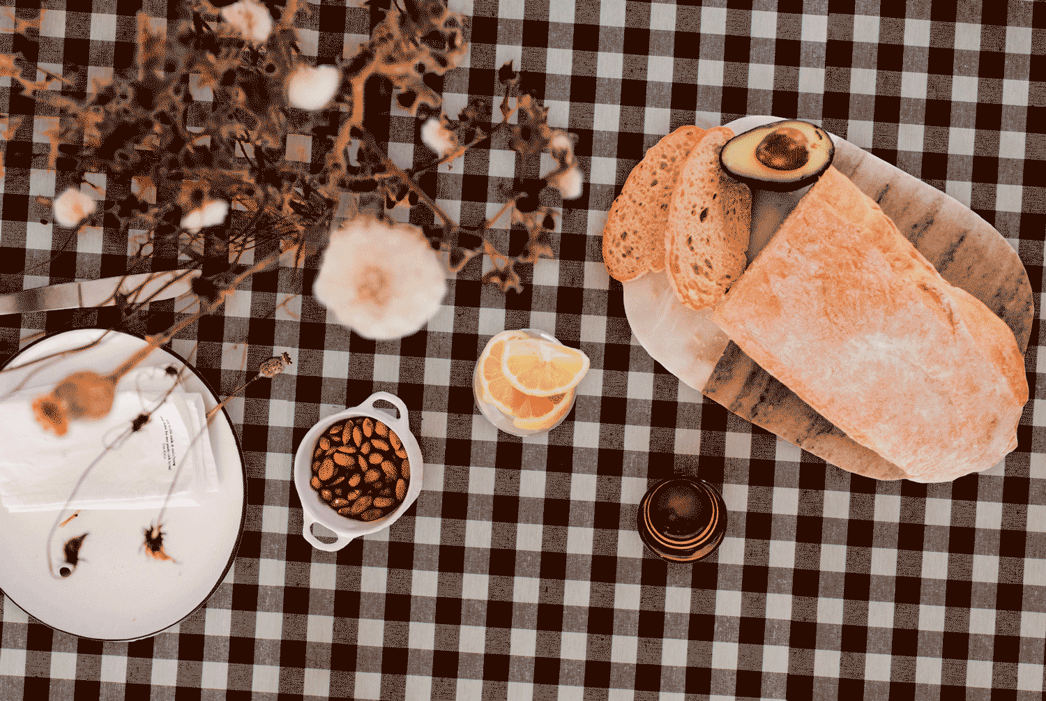 Tecido Xadrez Médio Vichy - preto Atoalhado Vichy Xadrez Tecido para Decoração