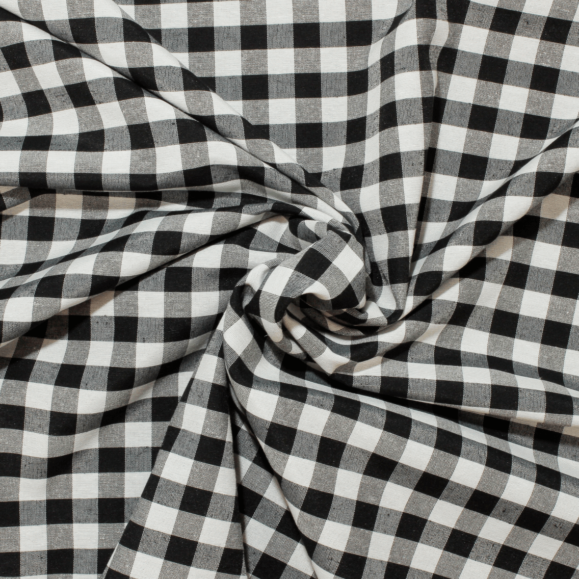 Tecido Xadrez Médio Vichy - preto Decoração Feira dos Tecidos Online