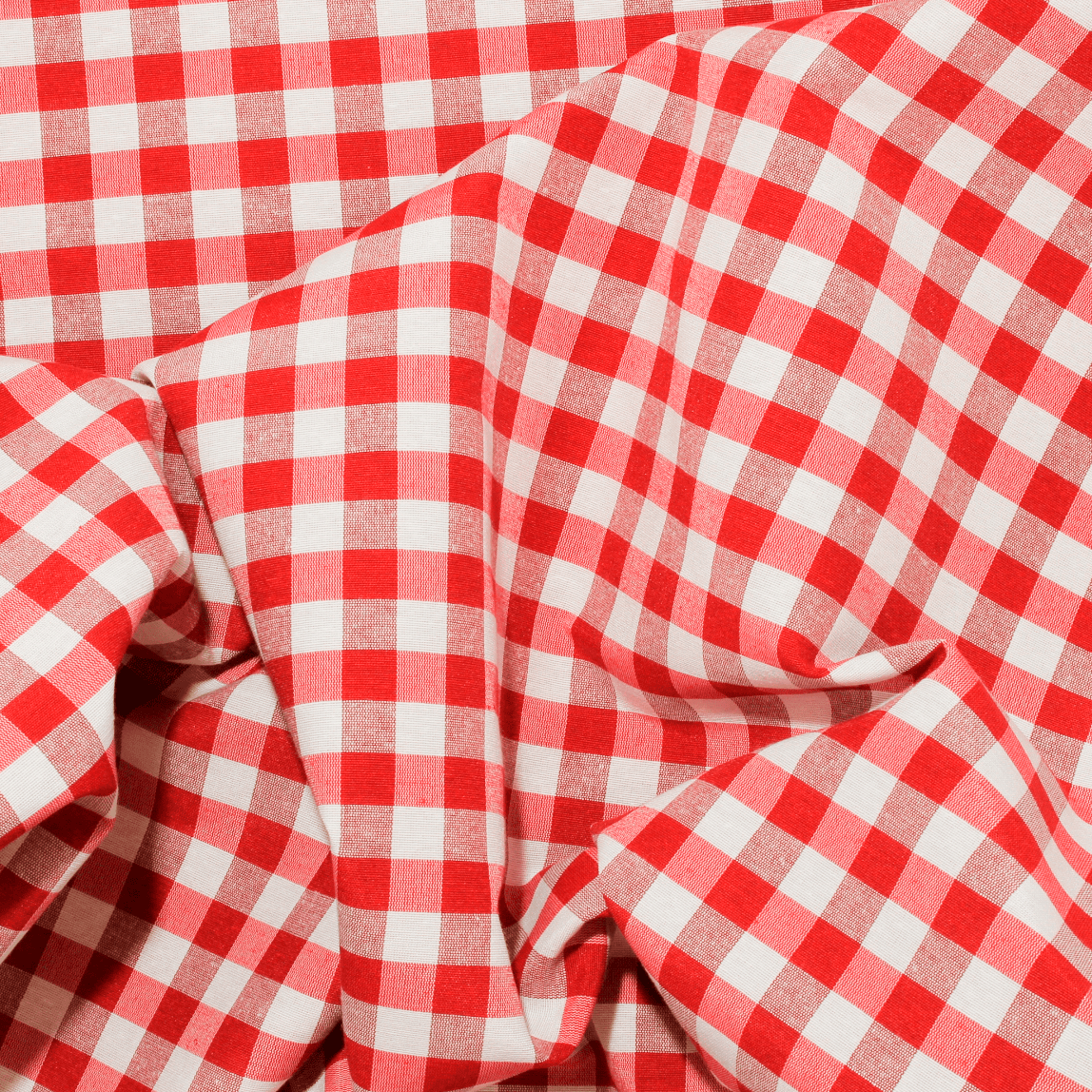 Tecido Xadrez Médio Vichy - vermelho Decoração Feira dos Tecidos Online